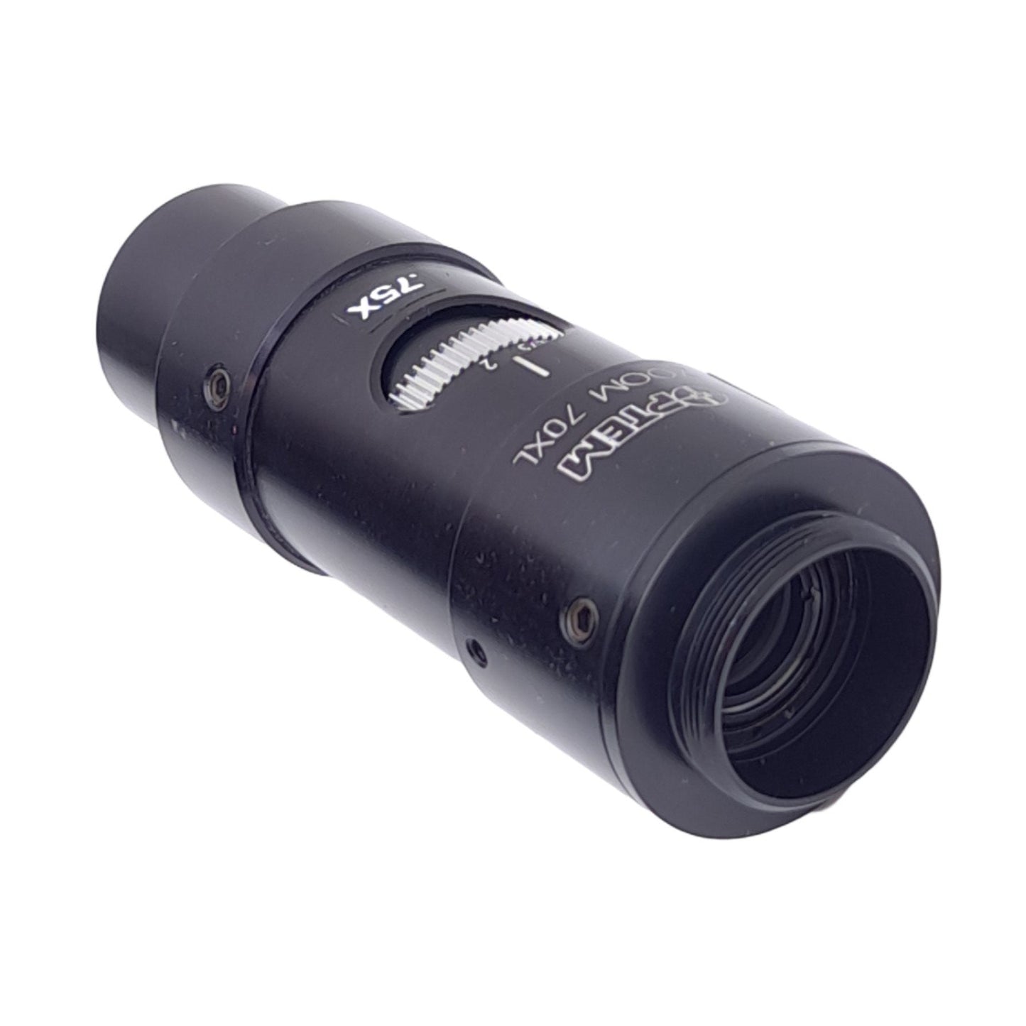 Used Optem 39-95-10 Zoom 70XL Auxiliary Microscope Lens, 0.75x, Manual Adjustment