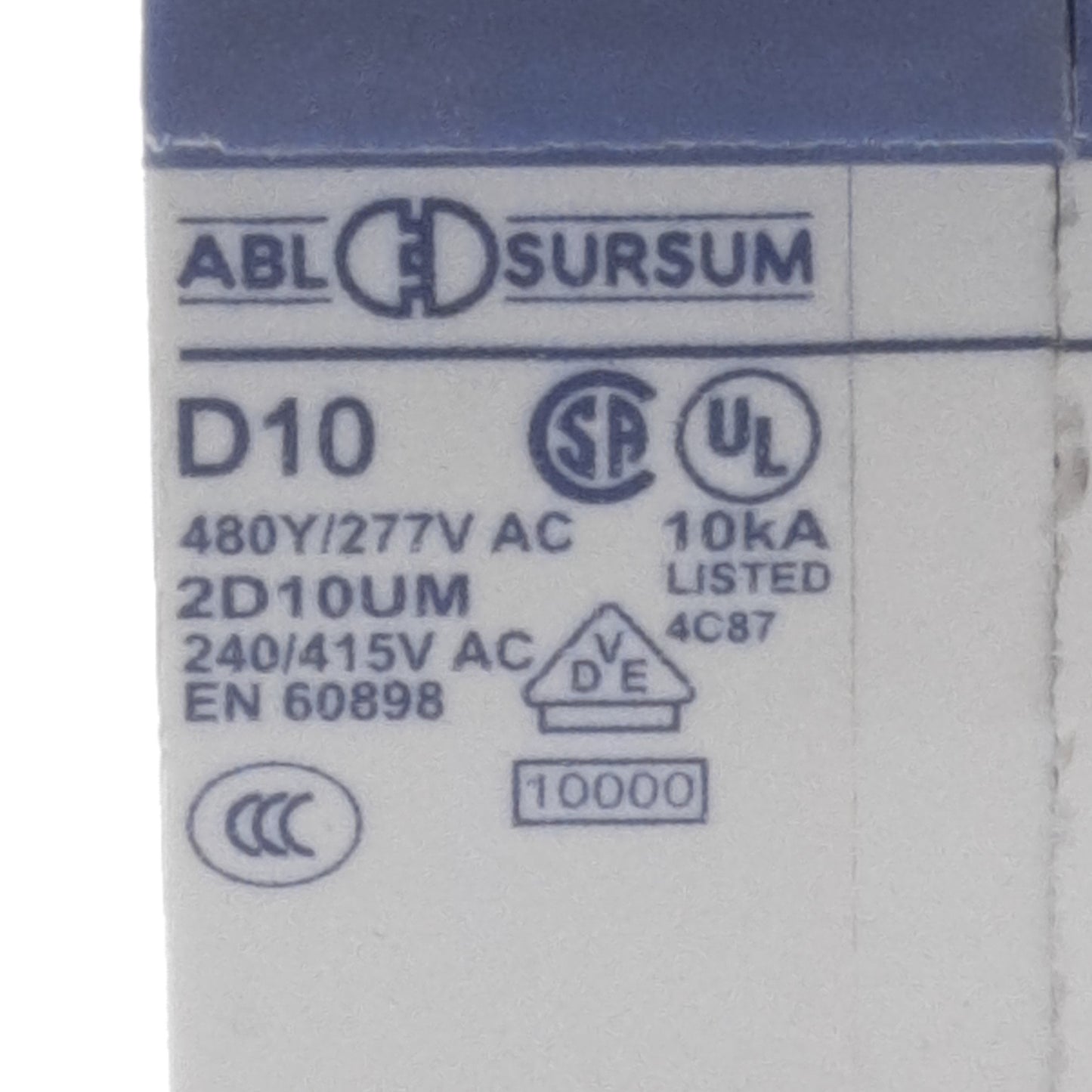 New Altech 2D10UM Circuit Breaker, 2-Poles, 480Y/277VAC 80VDC 10A, DIN Rail Mount