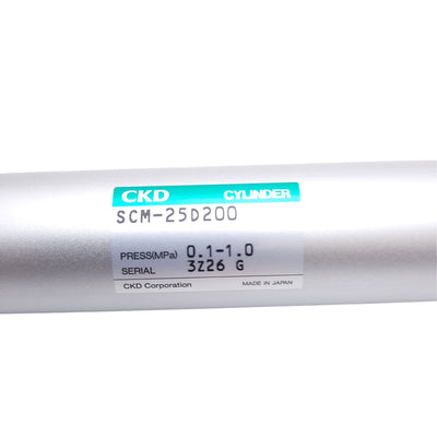 New CKD SCM-LB-25D-200 Pneumatic Cylinder Bore: ø25mm, Stroke: 200mm, Port: Rc1/8