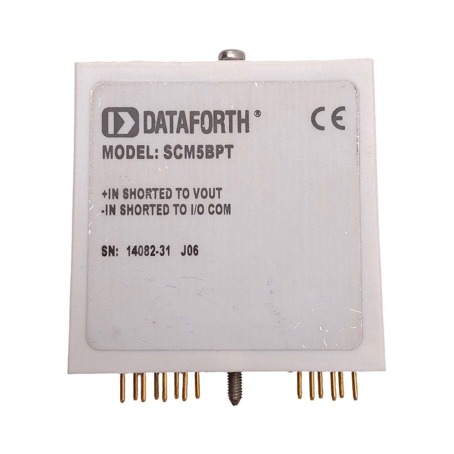 Used Dataforth SCM5BPT Pass Thru Module, Non-Isolated, Unity Gain, ±10V Input/Output