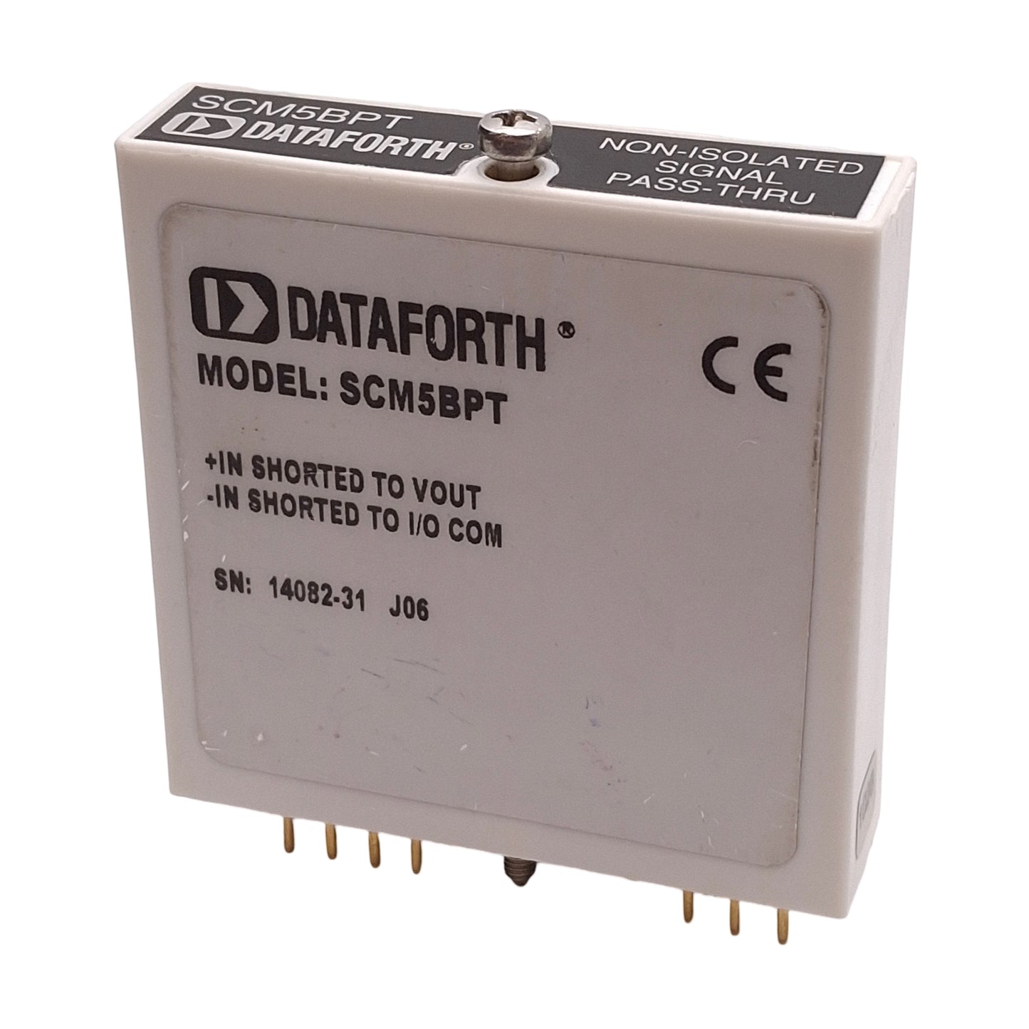 Used Dataforth SCM5BPT Pass Thru Module, Non-Isolated, Unity Gain, ±10V Input/Output