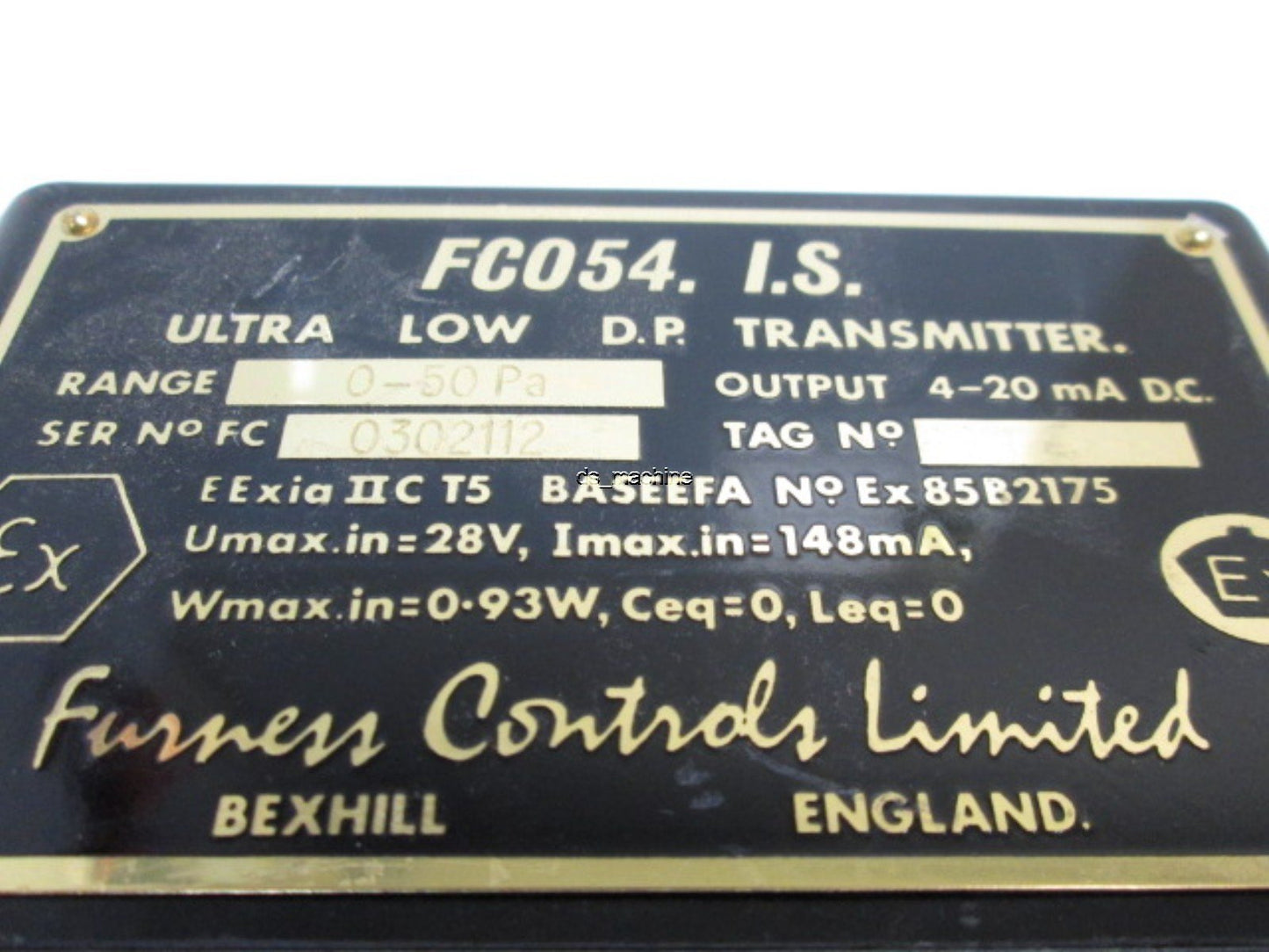 Used Furness Controls FC054 I.S. Ultra Low DP Transmitter 0-50Pa