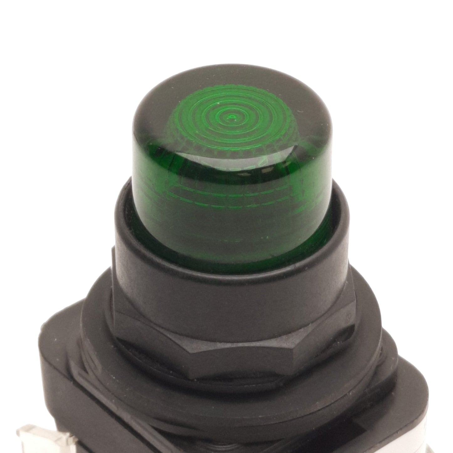 Used Allen Bradley 800H-QRBH10G Green LED Pilot Light Push Button 120VAC, 1NO & 1NC