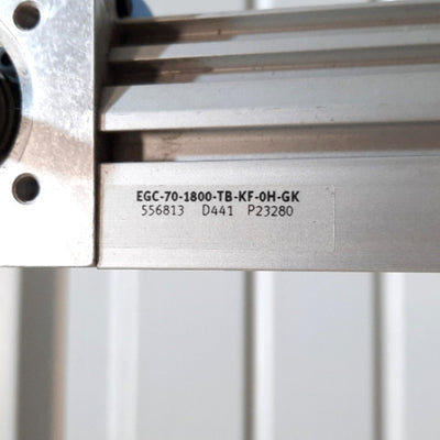 Used Festo EGC-70-1800-TB-KF-0H-GK Belt Driven Linear Actuator, 1800mm, 5m/s, 1850N