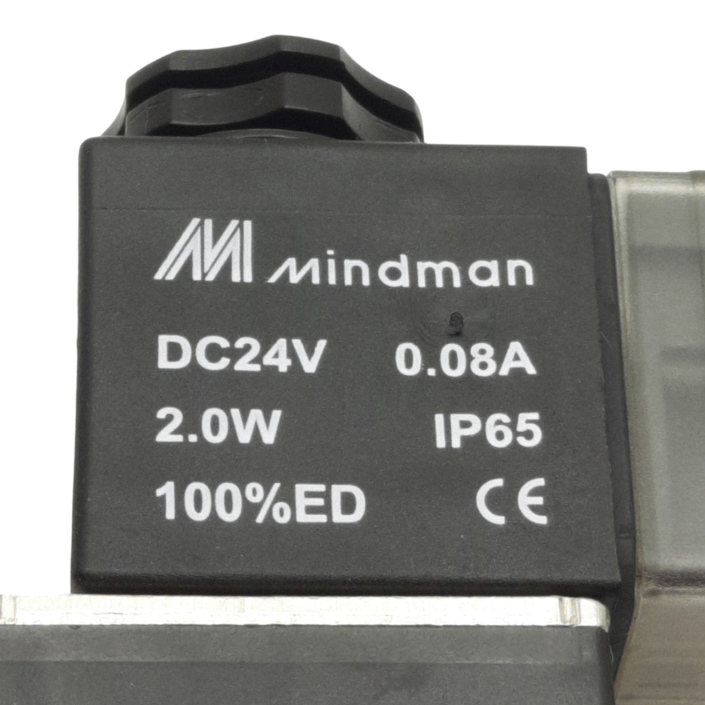 New Mindman MVSC-220-3E1 Solenoid Valve, 3/2 Way, 1/4in NPT, 24VDC Coil, 0-0.8MPa