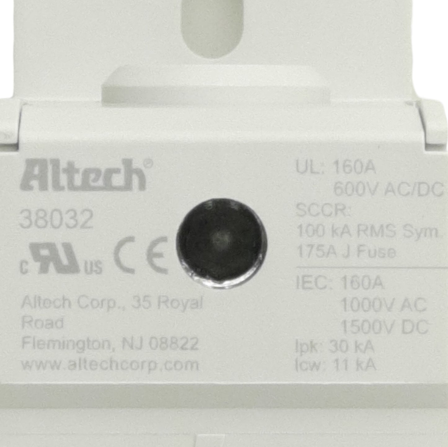 New Altech 38032 Power Distribution Block, 1P 1x6 Line/Load, 600V 160A, DIN Rail