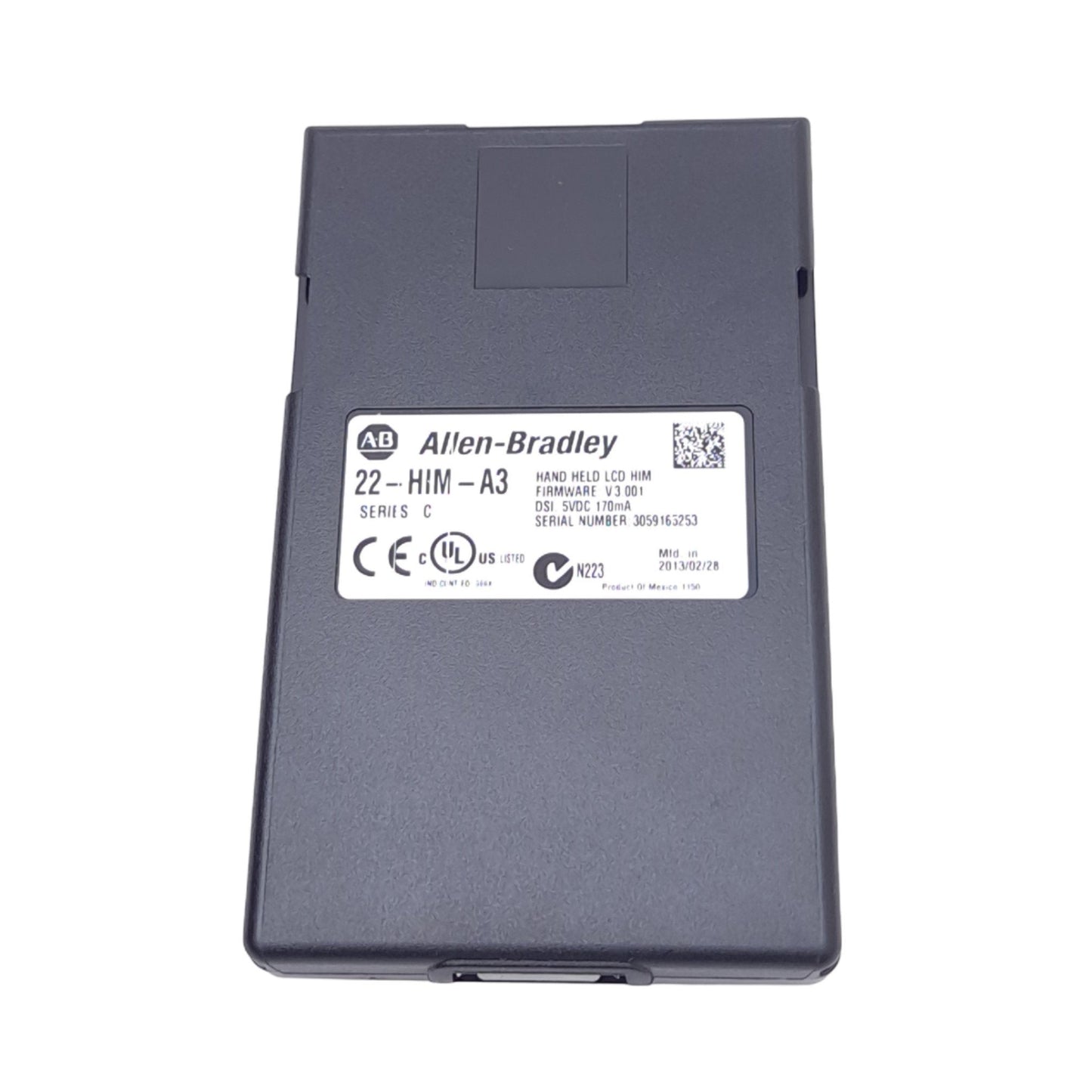 New Allen Bradley 22-HIM-A3 PowerFlex Handheld LCD HIM, 5VDC, 170mA, RJ45, 1m Cable
