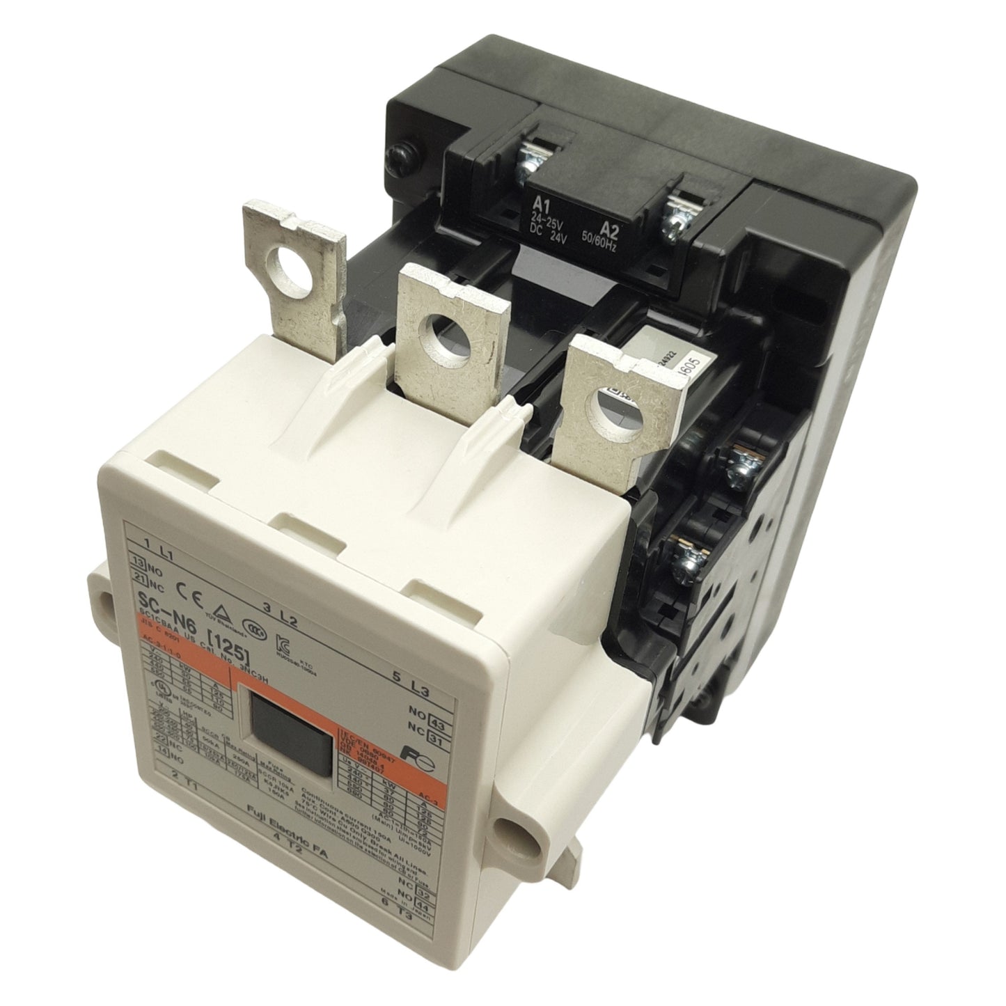 New Fuji Electric SC-N6 Magnetic Contactor 3-Pole, 2NO+2NC Aux, 60A 60Hz 24VDC Coil