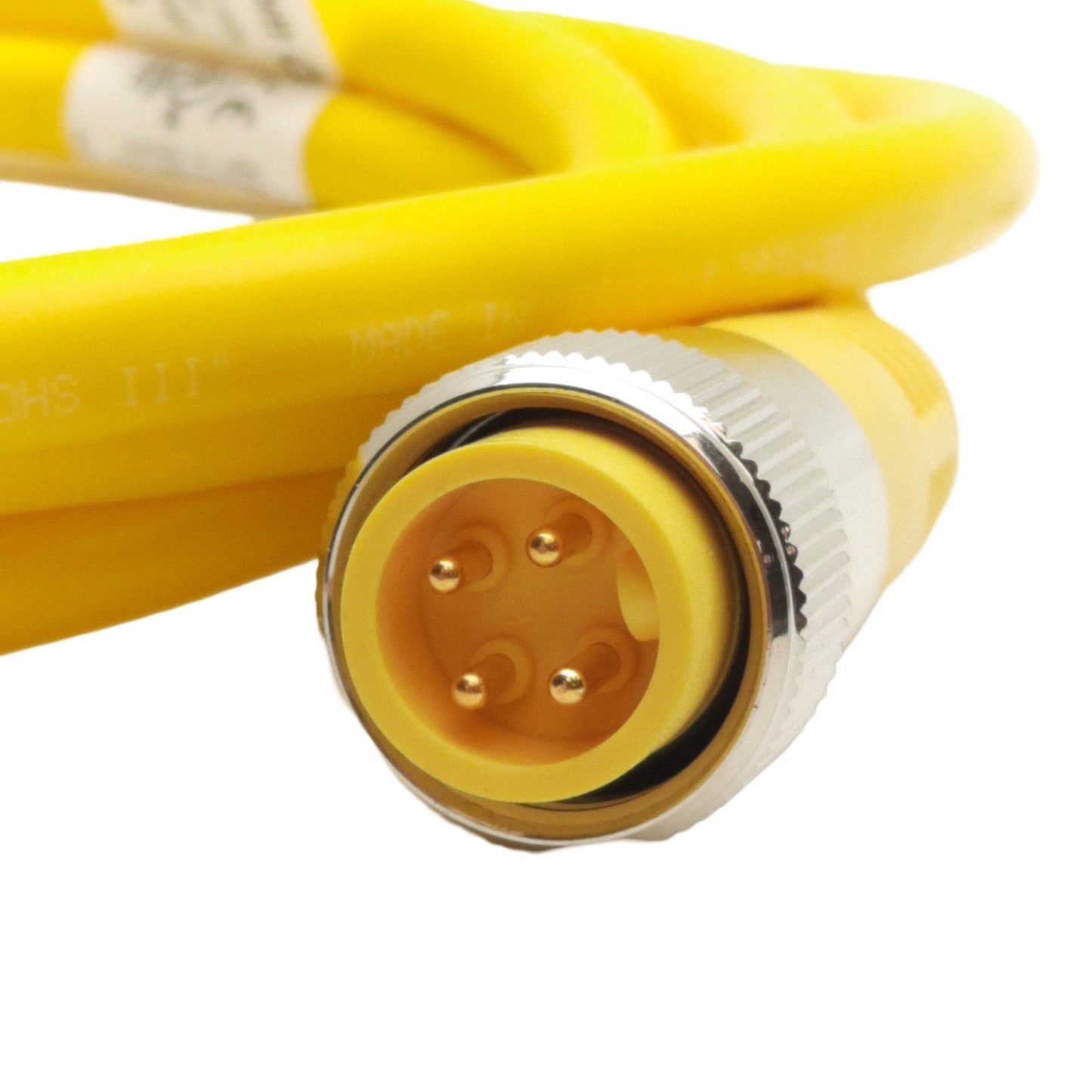 New Mencom MIN-4MP-6 Cordset, 7/8" MIN I 4-Pin Male to Flying Leads, 600V 10A, 6ft