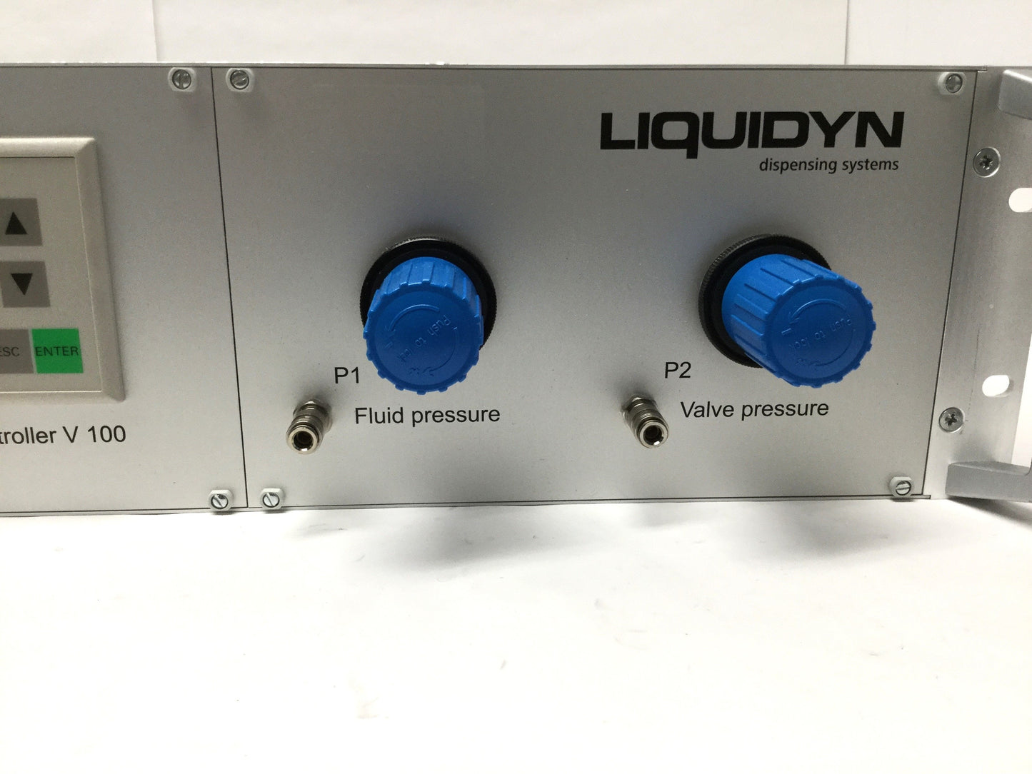 Used Nordson V100 Liquidyn Pneumatic Fluid Dispensing Jetting Valve Controller 24VDC