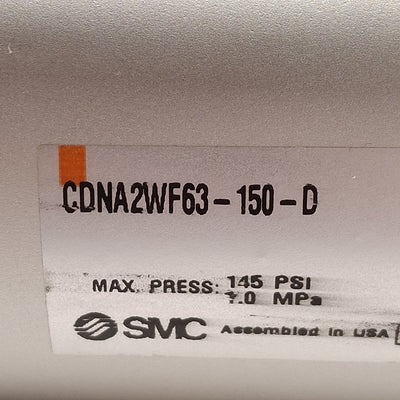 New SMC CDNA2WF63-150-D Tie Rod Cylinder w/ Lock, ø63mm Bore, 150mm Stroke, Rc3/8