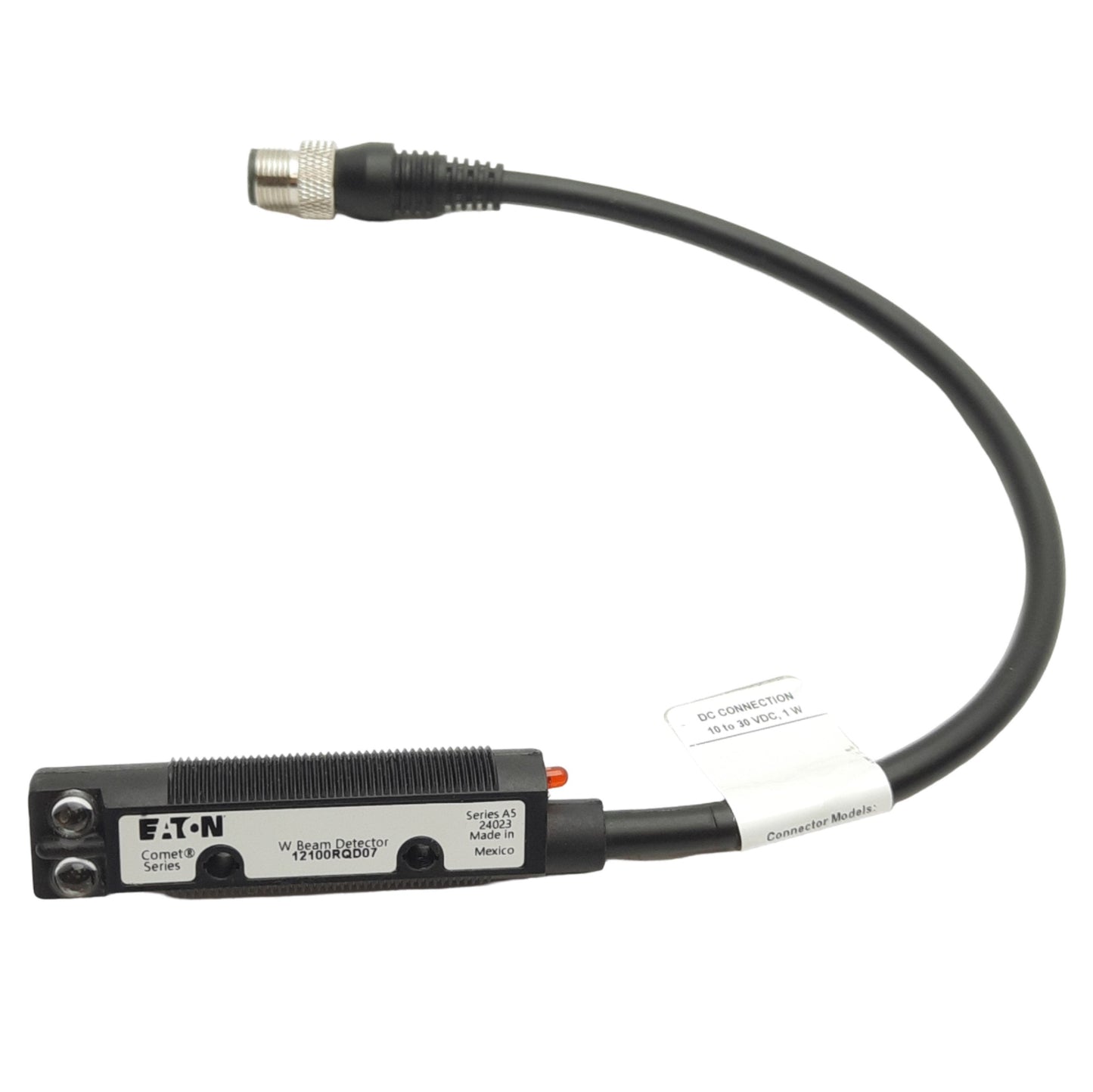 New Eaton 12100RQD07 Photoelectric Sensor, NPN PNP, 10-30VDC, M12 4-Pin, 18mm Range
