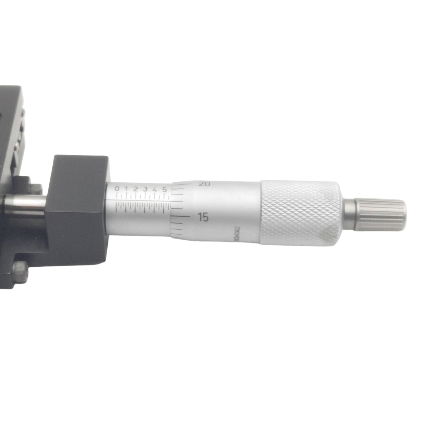 New Del-Tron 1201-X Ball Bearing Micrometer Linear Positioner, 1" Travel 3.12" Stage