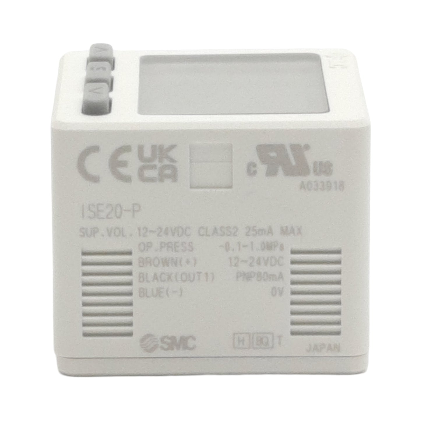 New SMC ISE20-P Pressure Switch, -0.1-1.0MPa, PNP, 10-32 M5, 12-24VDC 80mA
