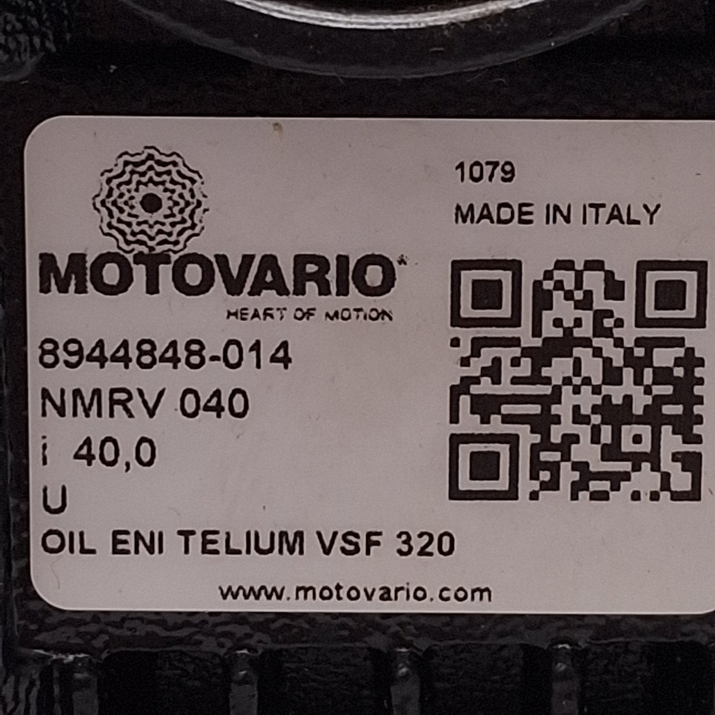 New Motovario NMRV 040 Worm Gear Reducer, 40:1, ø5/8" Input, ø3/4" Output, NEMA 56C