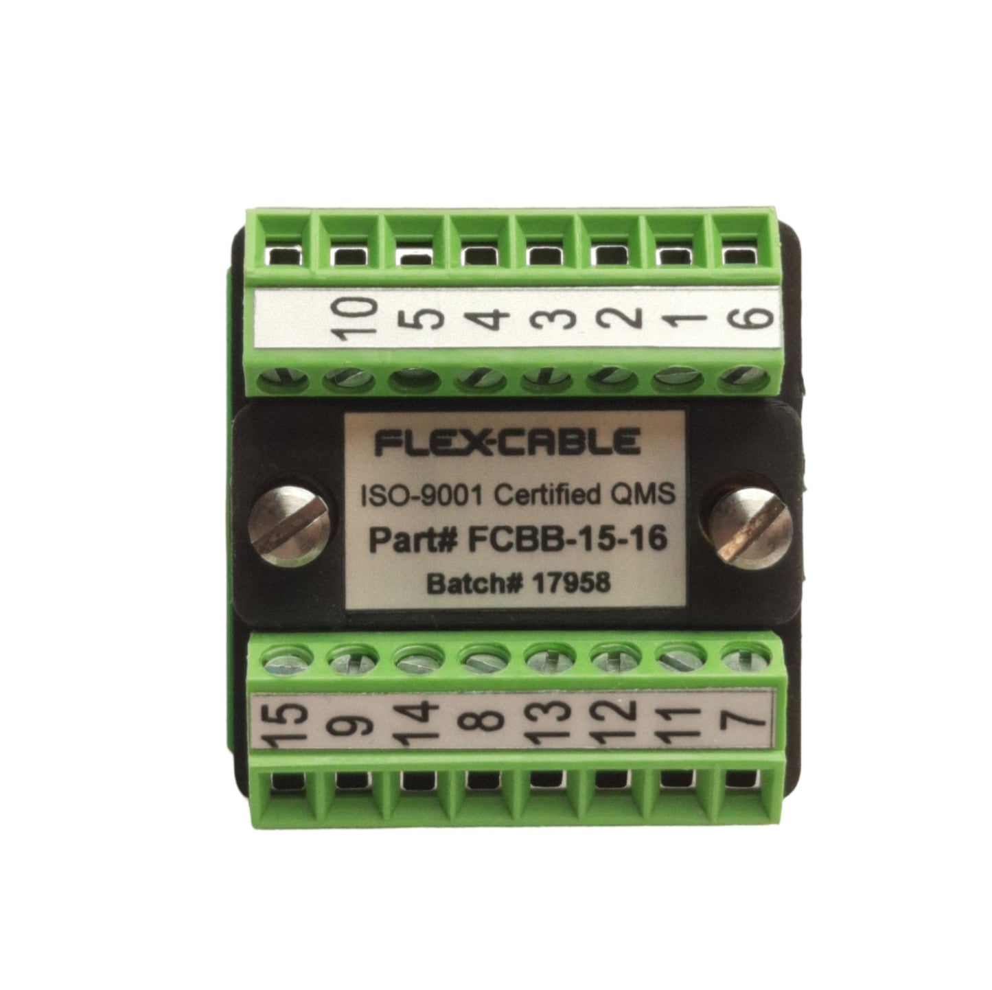 New Flex Cable FCBB-15-16 Feedback Breakout Board, DB15M to Screw Terminals