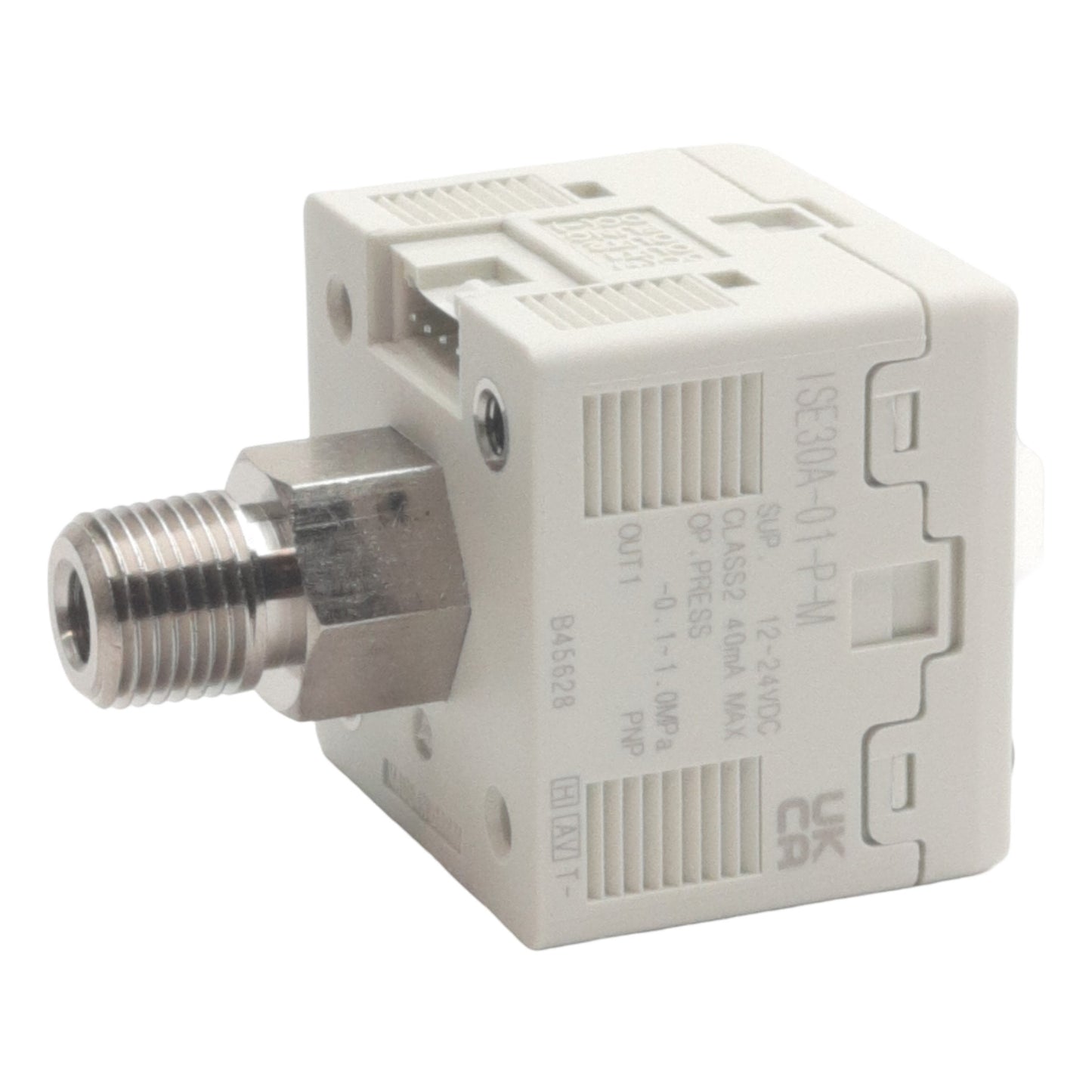 New SMC ISE20B-Y-P-N01-W Pressure Switch, -0.01-1MPa, PNP, 1/8in NPT, 12-24VDC 40mA