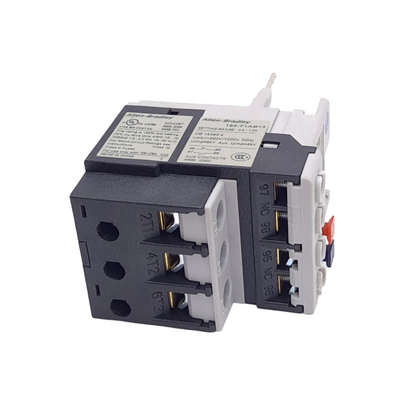 New Allen Bradley 193-T1AB13 Thermal Overload Relay, 0.9-1.3A, 1 NO 1 NC, 690VAC