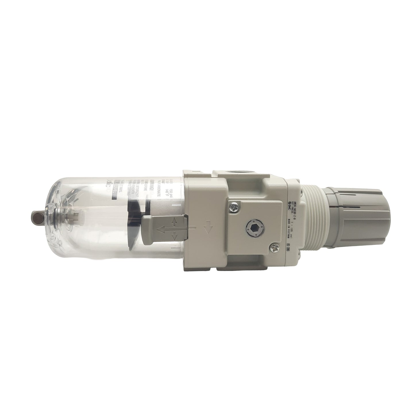 New SMC AW30-N03BG-Z-B Filter Regulator, 3/8" NPT, 5µm, Set: 7-125psi, 150psi Max
