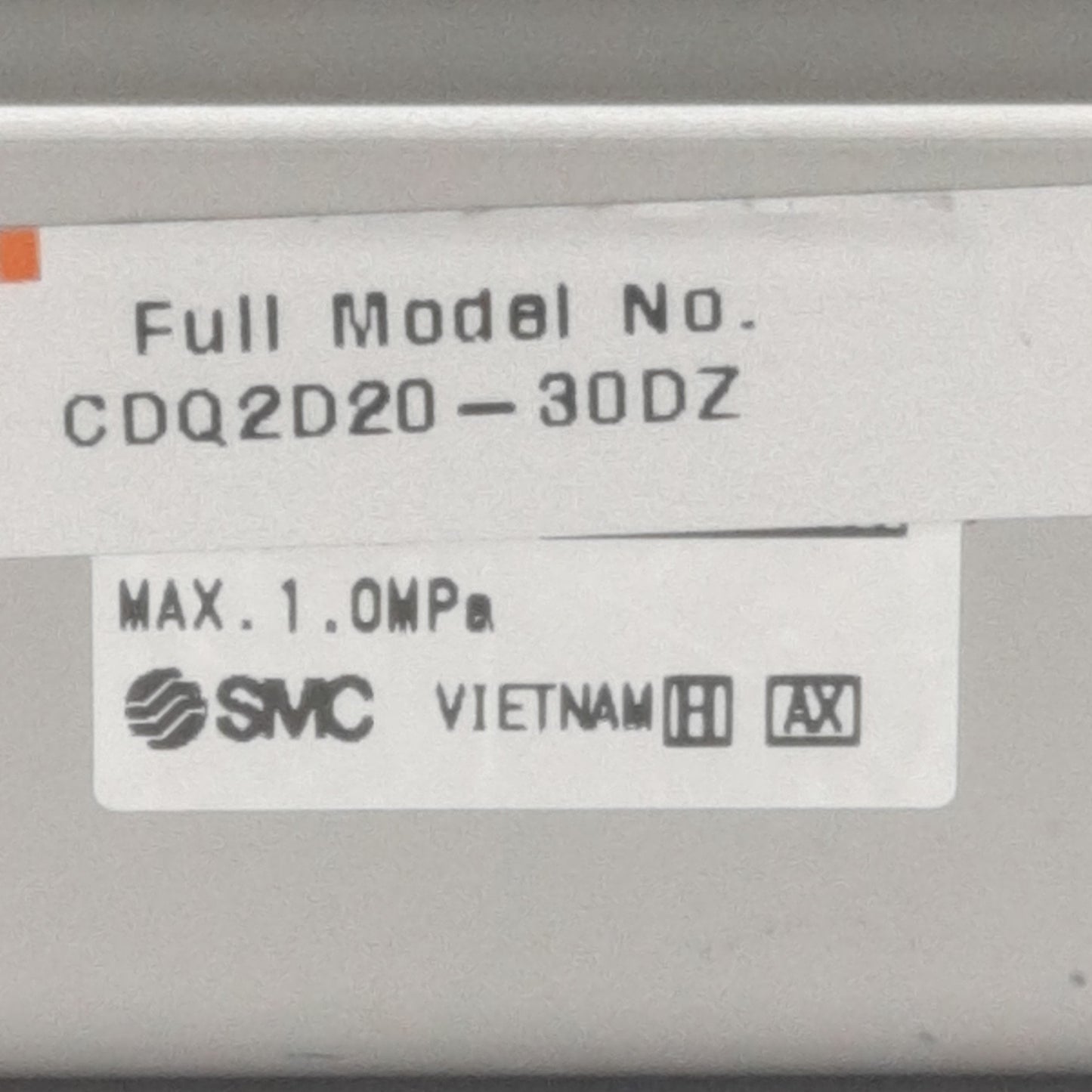 New SMC CDQ2D20-30DZ Compact Cylinder, ø20mm Bore, 30mm Stroke, 1.0MPa, M6 Thread