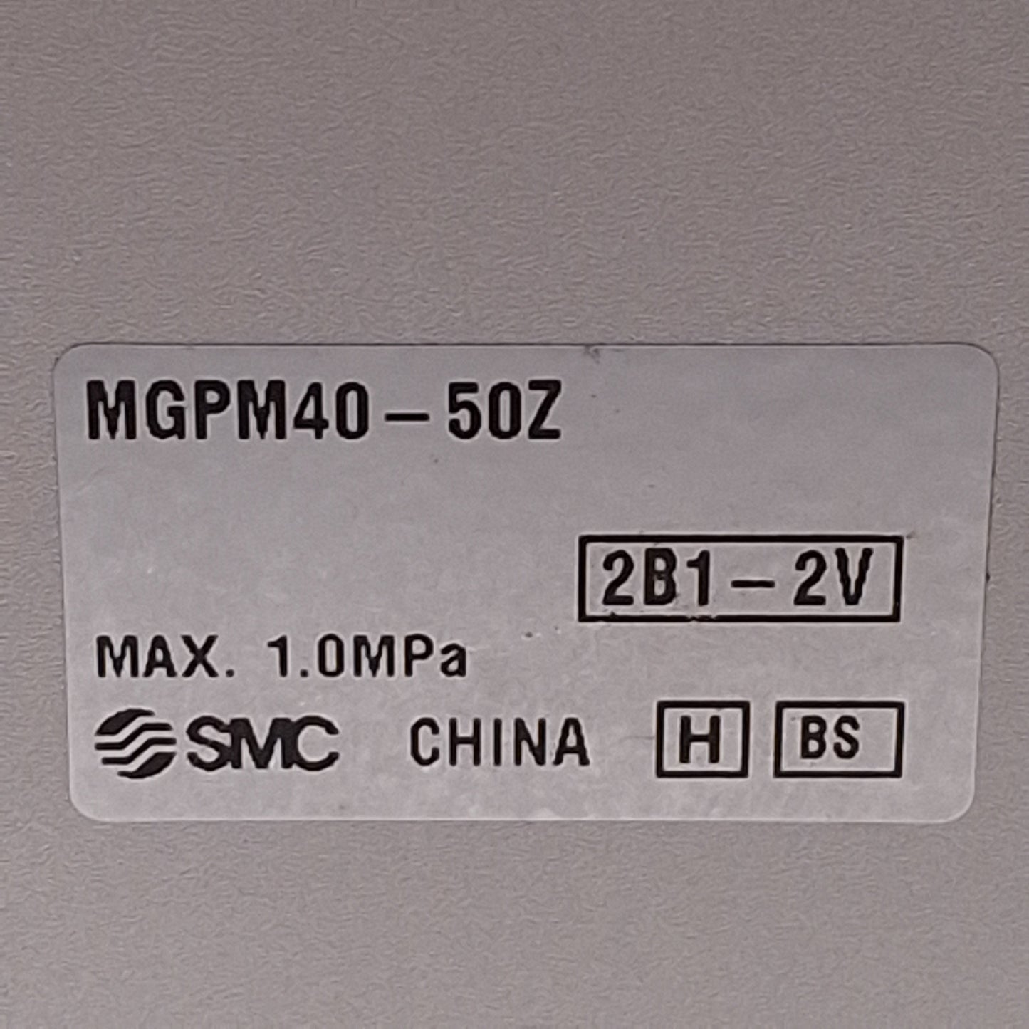 New SMC MGPM40-50Z Pneumatic Guided Cylinder, ø40mm Bore, 50mm Stroke, 1.0MPa, Rc1/8