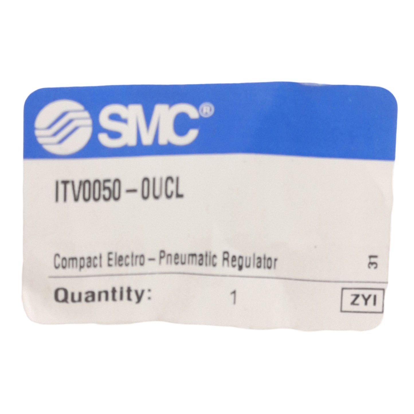 New SMC ITV0050-0UCL Compact Electro-Pneumatic Regulator, 4VDC 20mA In, 0.001-0.9MPa