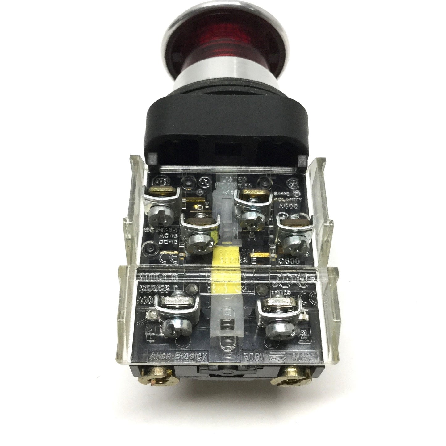 Used Allen Bradley 800T-FXQ24RA1 Illuminated Emergency E-Stop Pushbutton 24V 1NO-2NC