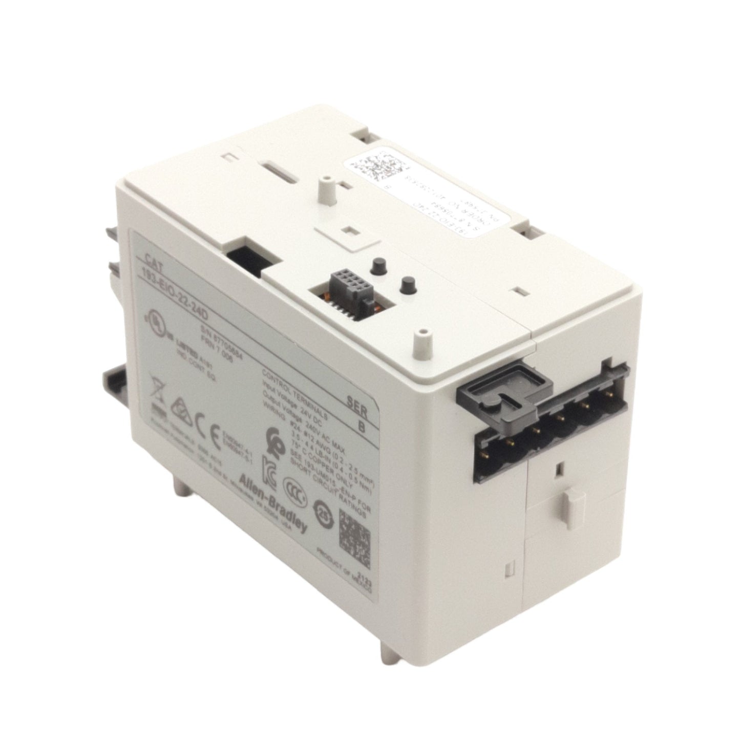 New Allen Bradley 193-EIO-22-24D I/O Module, 2-In & 2 Outputs 240VAC, 24VDC Supply