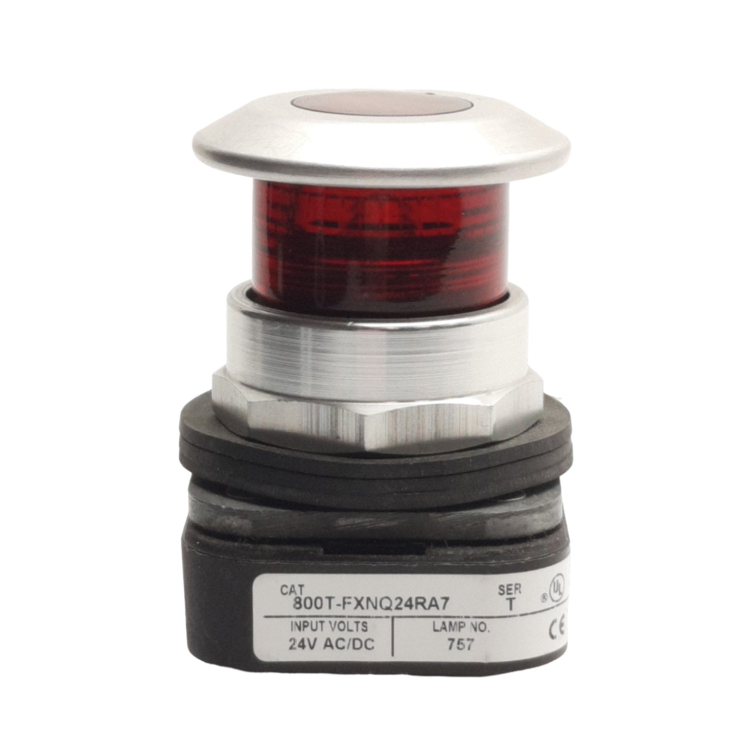 New Allen Bradley 800T-FXN Pushbutton Operator, 30.5mm, Red, 2-Pos Momentary