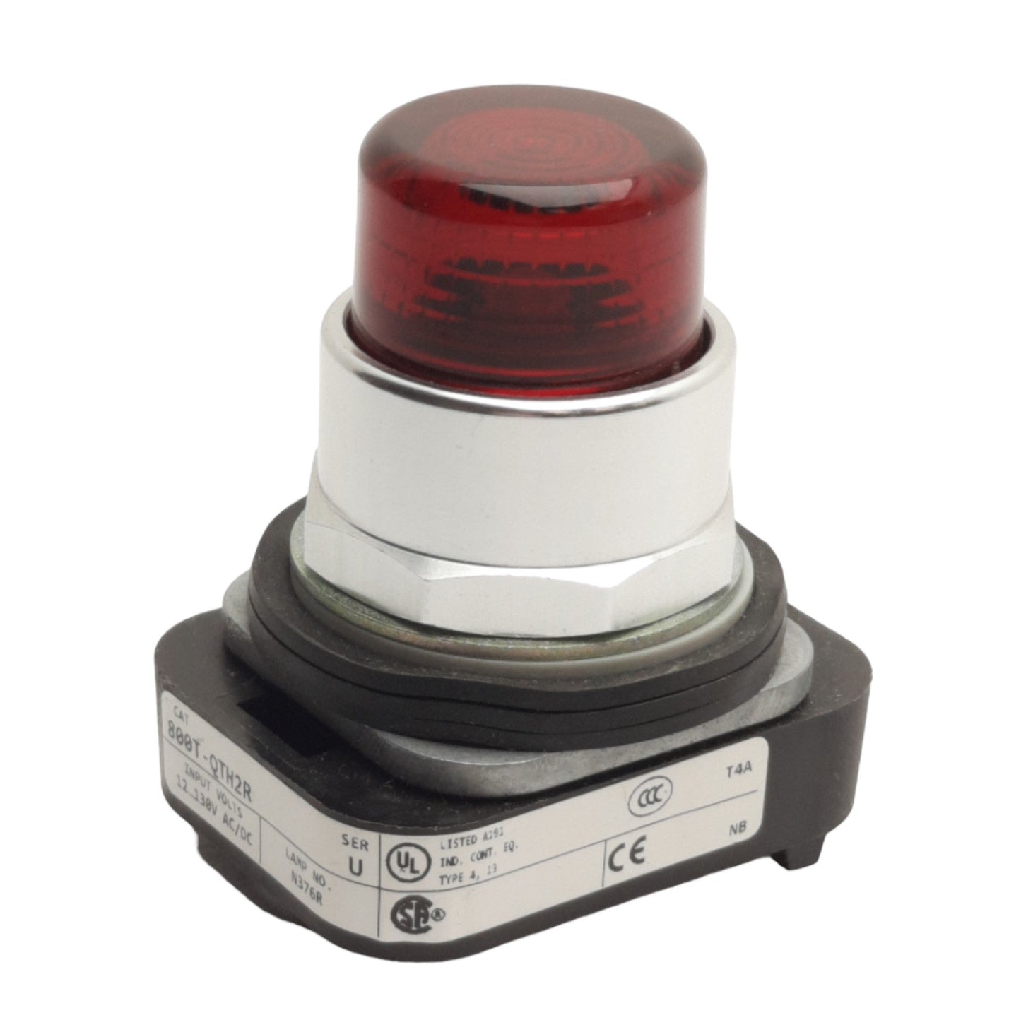 New Allen Bradley 800T-QTH2R Pushbutton Operator, Momentary, Red, 30.5mm, Extended