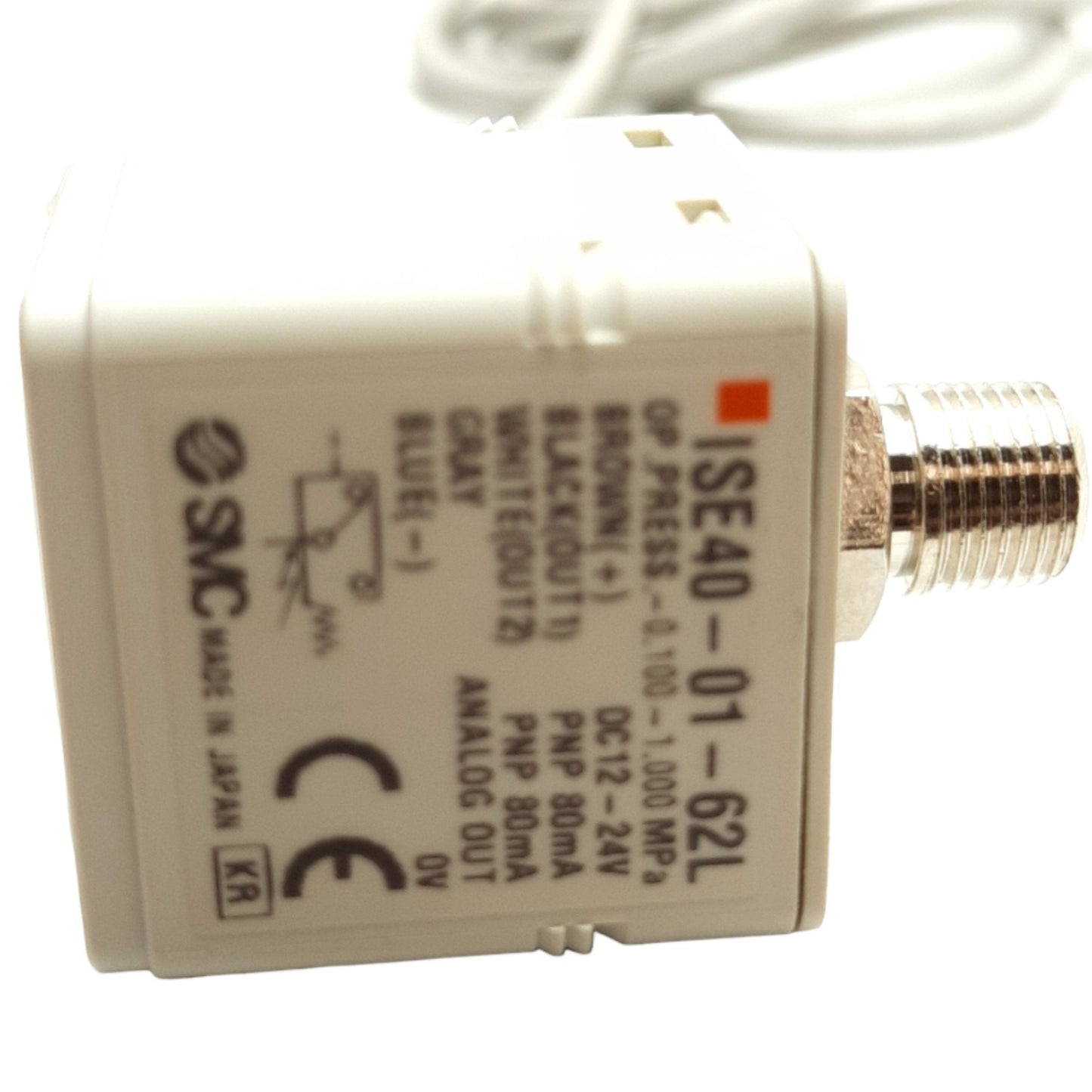 New SMC ISE40-01-62L Digital Pressure Switch, 1.0MPa, 24VDC, PNP 1/8" NPT