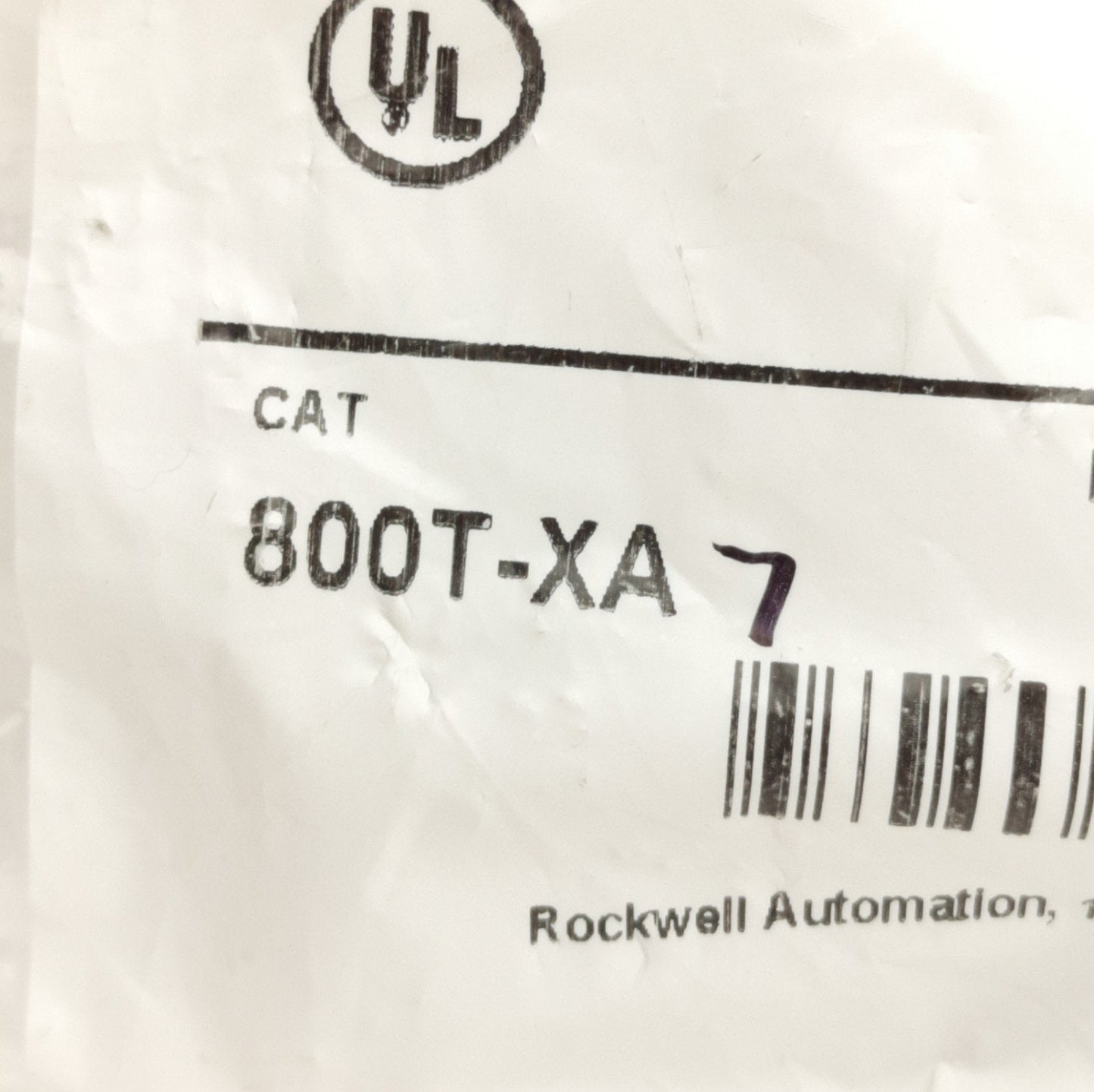 New Allen Bradley 800T-XA7 Pushbutton Contact Block, 1NO&1NCLB, 600V 10A, 30mm