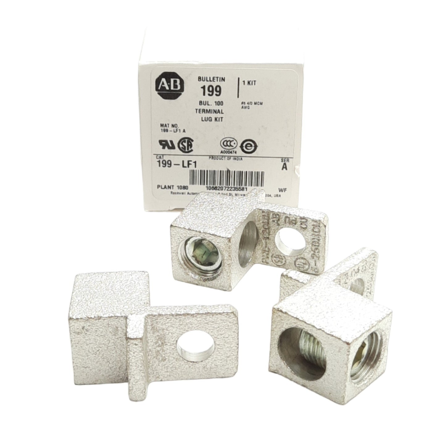 New Allen Bradley 199-LF1 Disconnect Terminal Lug Kit, For 200A Disconnects