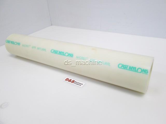 Used Nycast 6PA Natural Cast Nylons 80mm-OD 58mm-ID 18.5"-long