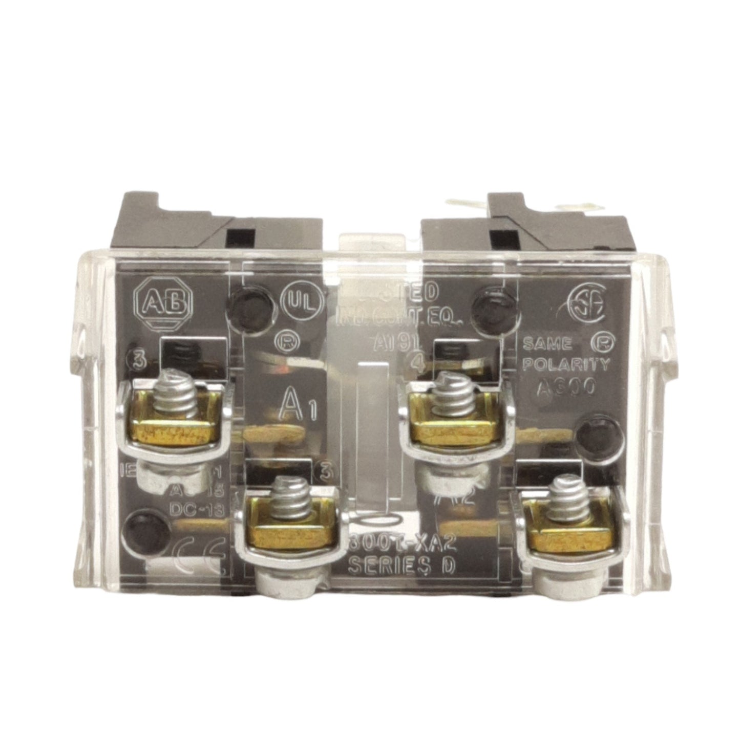 New – Open box Allen Bradley 800T-XA2 Pushbutton Contact Block, 2NO, 600V 10A, 30mm Size