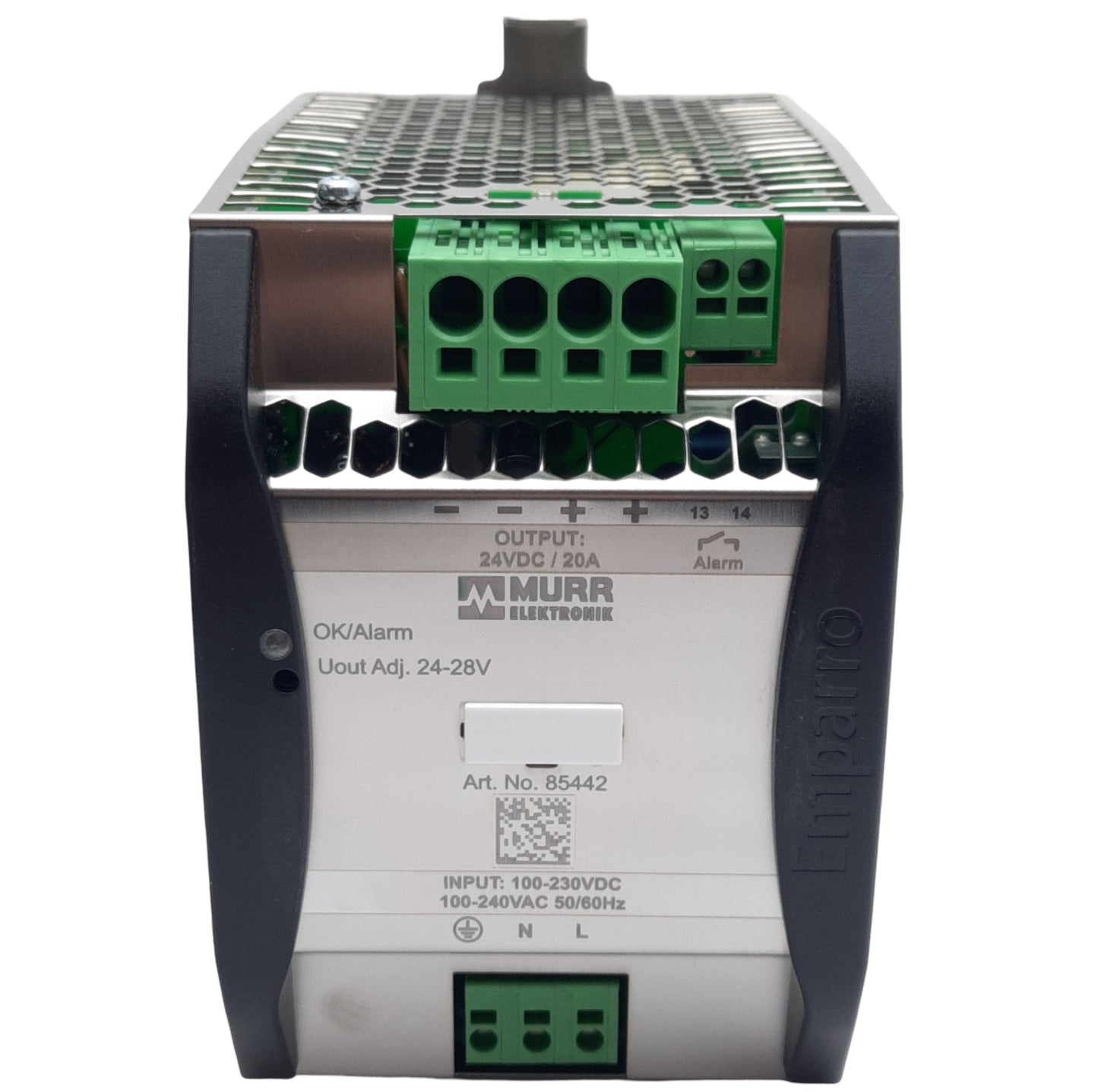 New Murr Elektronik 85442 Emparro Power Supply 1-Phase, 100-240VAC In, 24VDC/20A Out