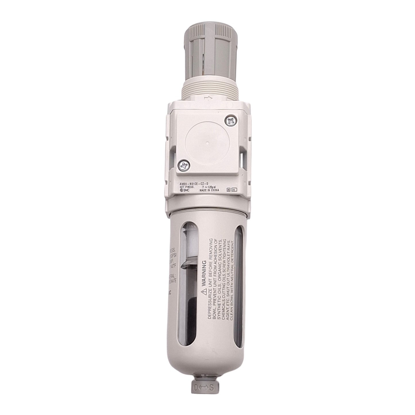 New SMC AW20-N01CE-CZ-D Filter Regulator, 7-125PSI Set, 5µm Filtration, 1/8in NPT