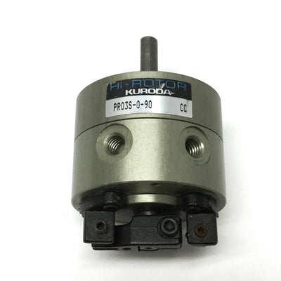 Used Kuroda PRO3S-0-90 Hi-Rotor Single-Vane Actuator, Adjustable, 0-180°, M5 Ports