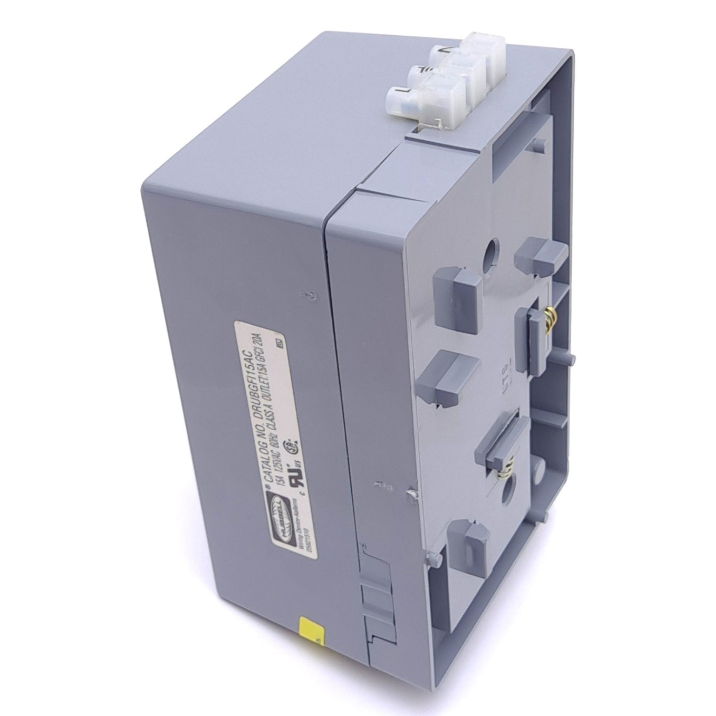 New Hubbell DRUBGFI15AC DIN Rail Utility Box w/ Outlet, 2-Pole 3-Wire, 15A 125VAC