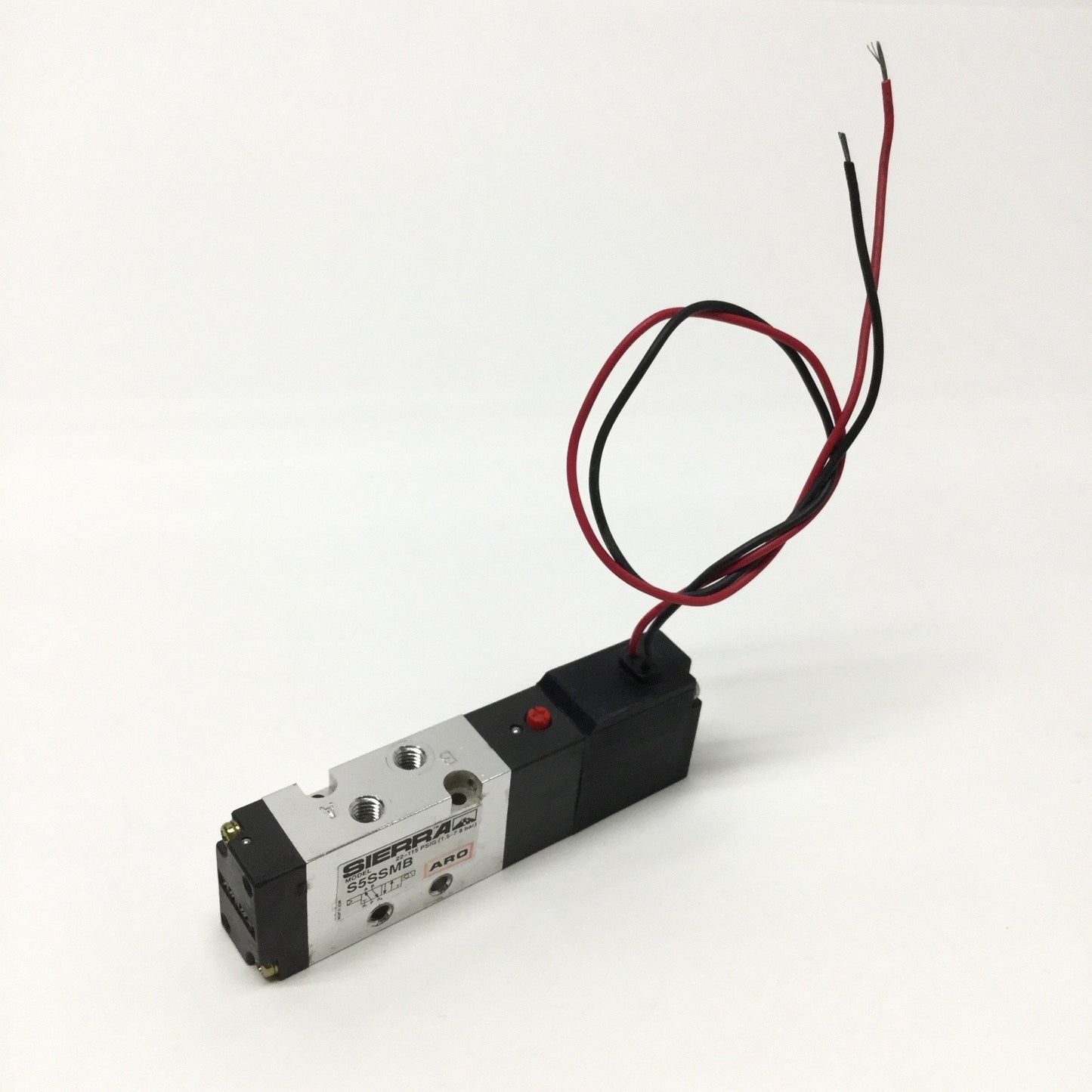 Used ARO Sierra S5SSMB Pneumatic Solenoid Valve 4-Way 24VDC 22-115psi (1.5-7.8bar)