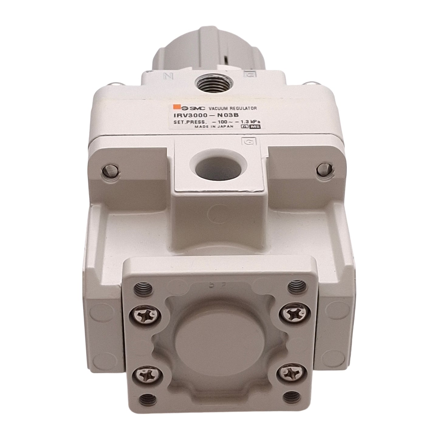 Used SMC IRV3000-N03B Vacuum Regulator, -100 to -1.3kPa Set, 1.1L/min, 1/4in NPT