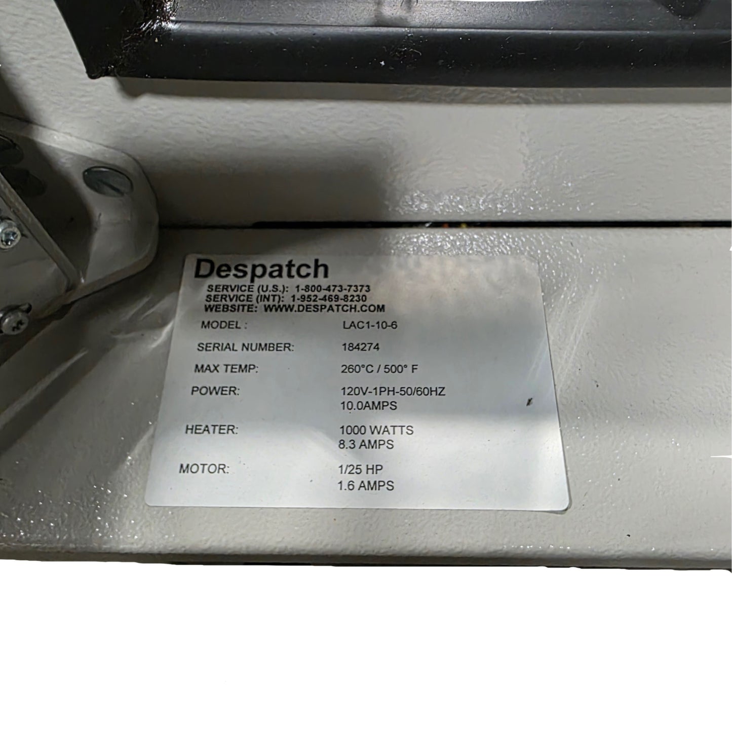Used Despatch LAC1-10-6 Forced Convection Benchtop Oven 1 CuFt, 100-500°F, 120VAC 10A