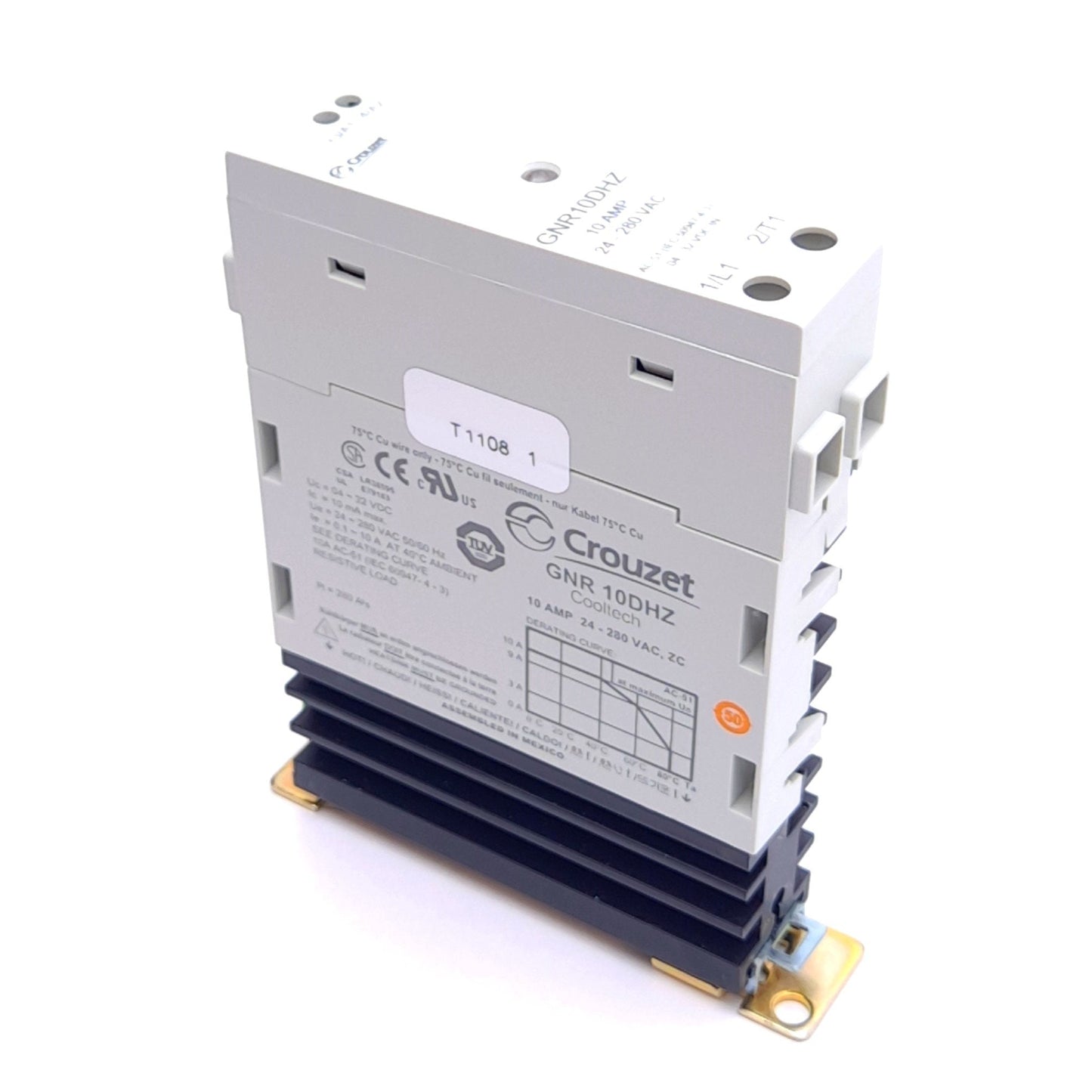 Used Crouzet GNR 10DHZ Solid State Relay, 4-32VDC In, 24-280VAC, 10A Max, SPST-NO