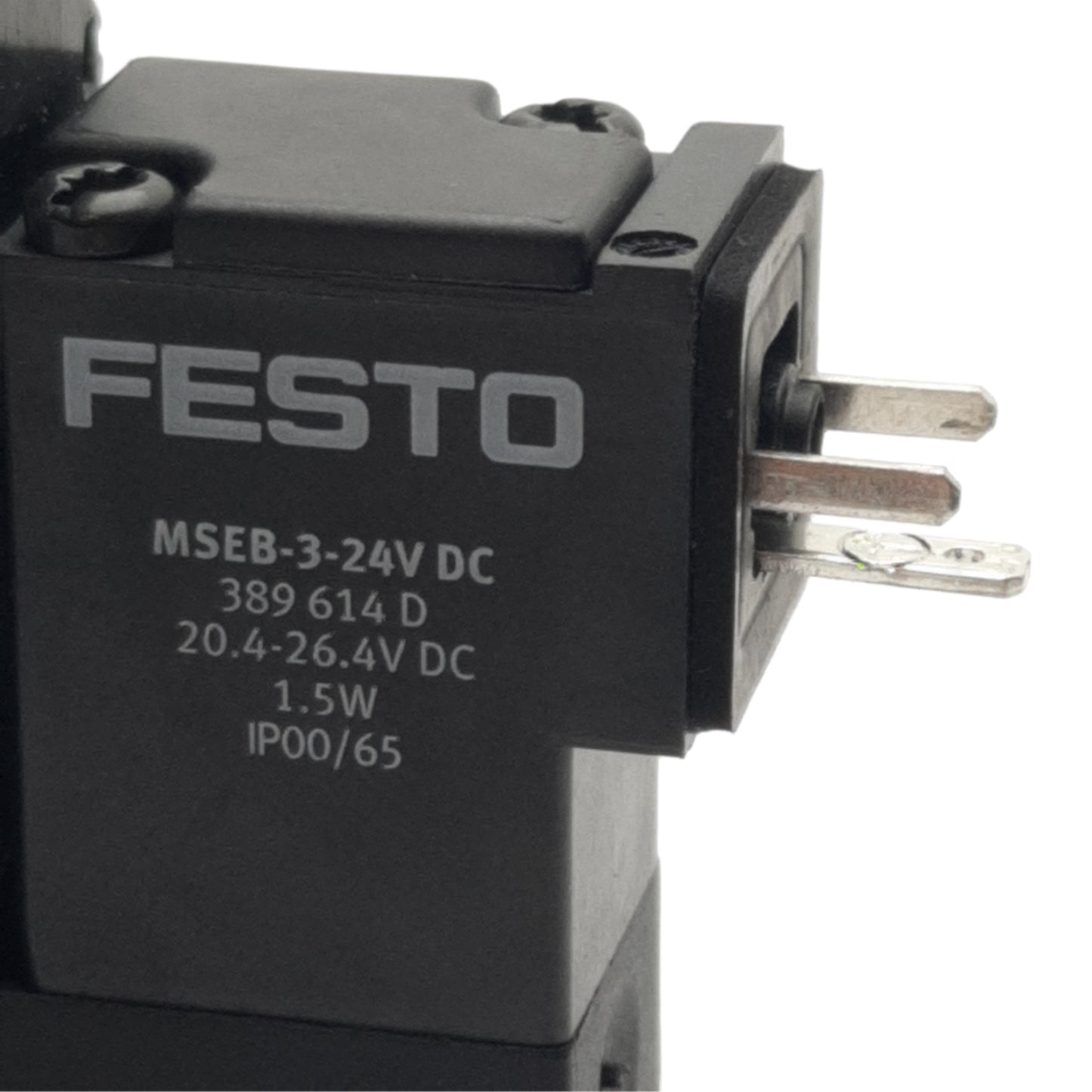 Used Festo CPE24-M1H-3GL-3/8 Solenoid Valve, 3/2-Way NC, 2.5-10bar, G3/8, 24VDC Coil