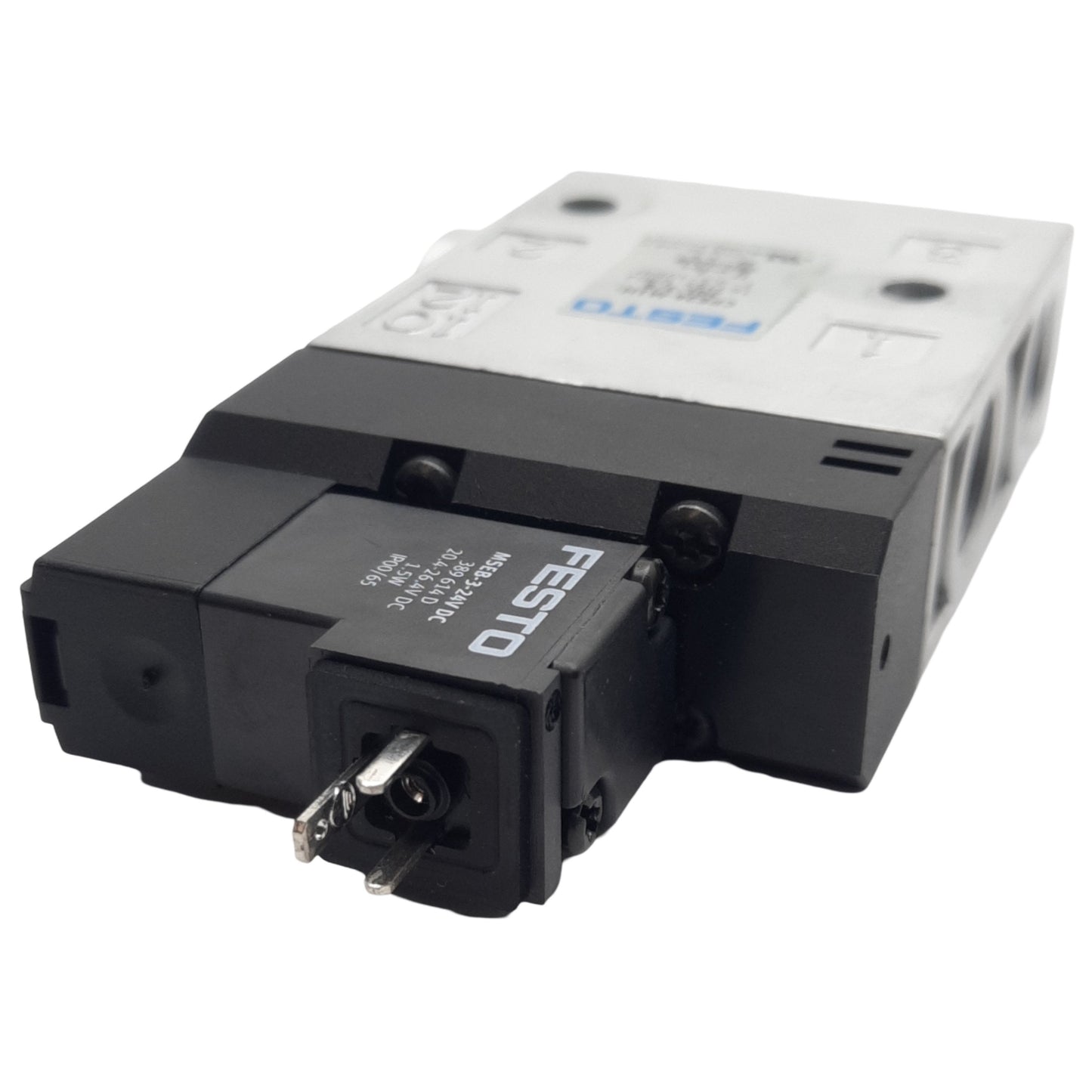 Used Festo CPE24-M1H-3GL-3/8 Solenoid Valve, 3/2-Way NC, 2.5-10bar, G3/8, 24VDC Coil