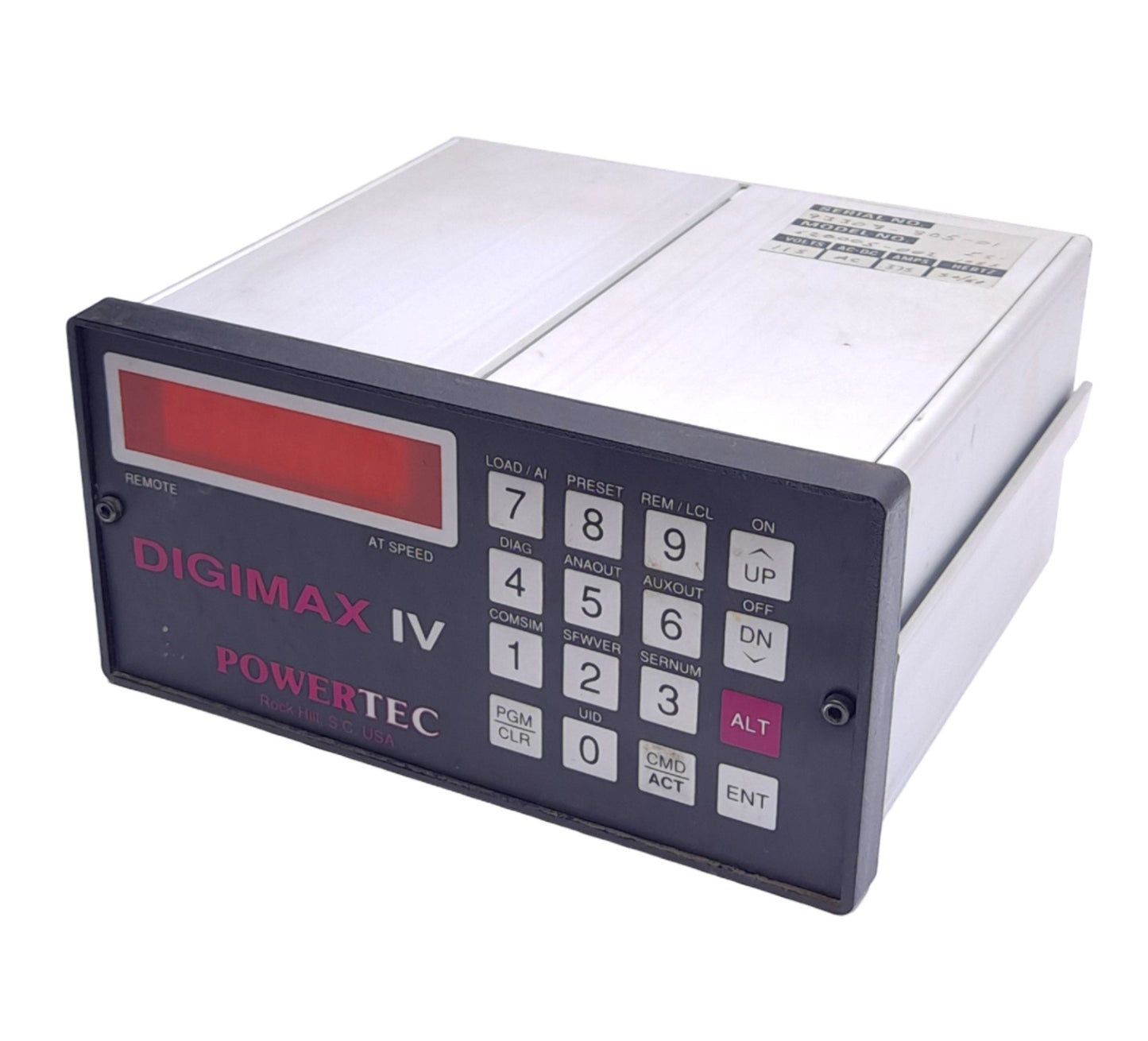 Used Powertec 620005-002 DIGIMAX IV Motor Speed/Ratio Controller, 115VAC 0.375A