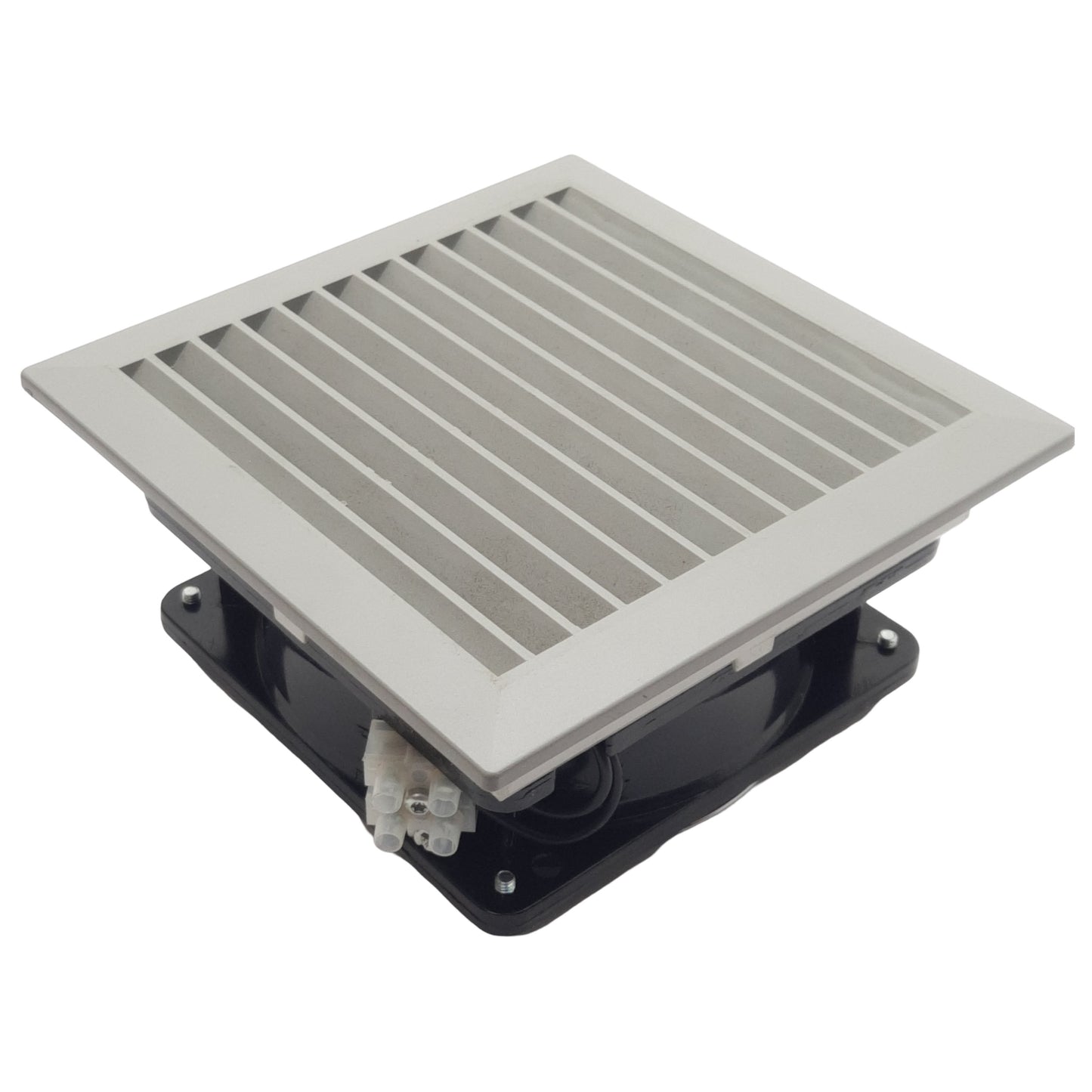 Used McLean SF-0516-002 Enclosure Filter & Fan, 148x148x70mm, 1 Phase, 115V .22A, 20W