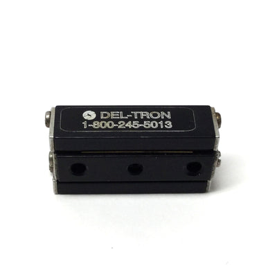 Used Del-Tron RD-1 Crossed Roller Linear Slide, 1/2" Travel Stroke, 30lb Rating