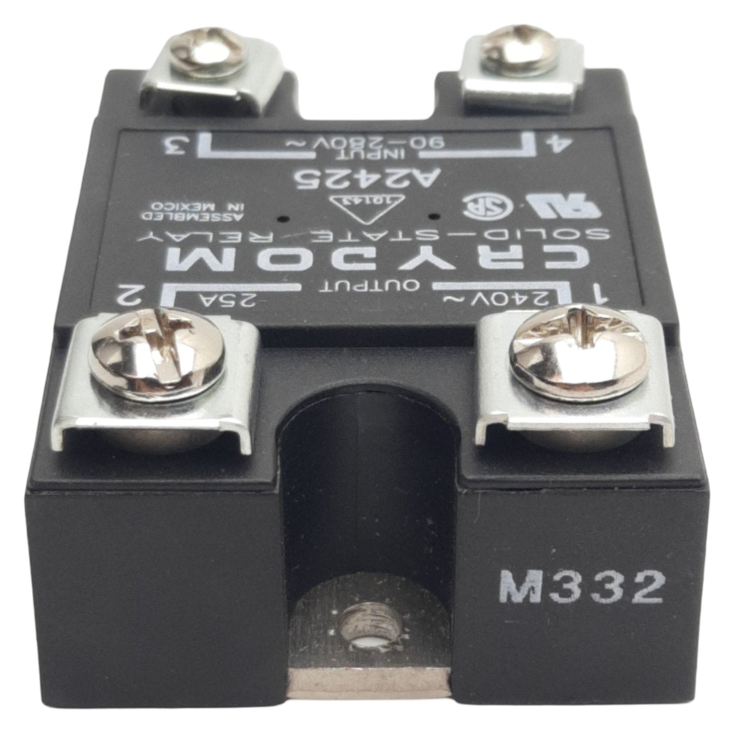Used Crydom A2425 Solid-State Relay, SPST-NO, 90-280VAC 5-10mA In, 240VAC 25A Out
