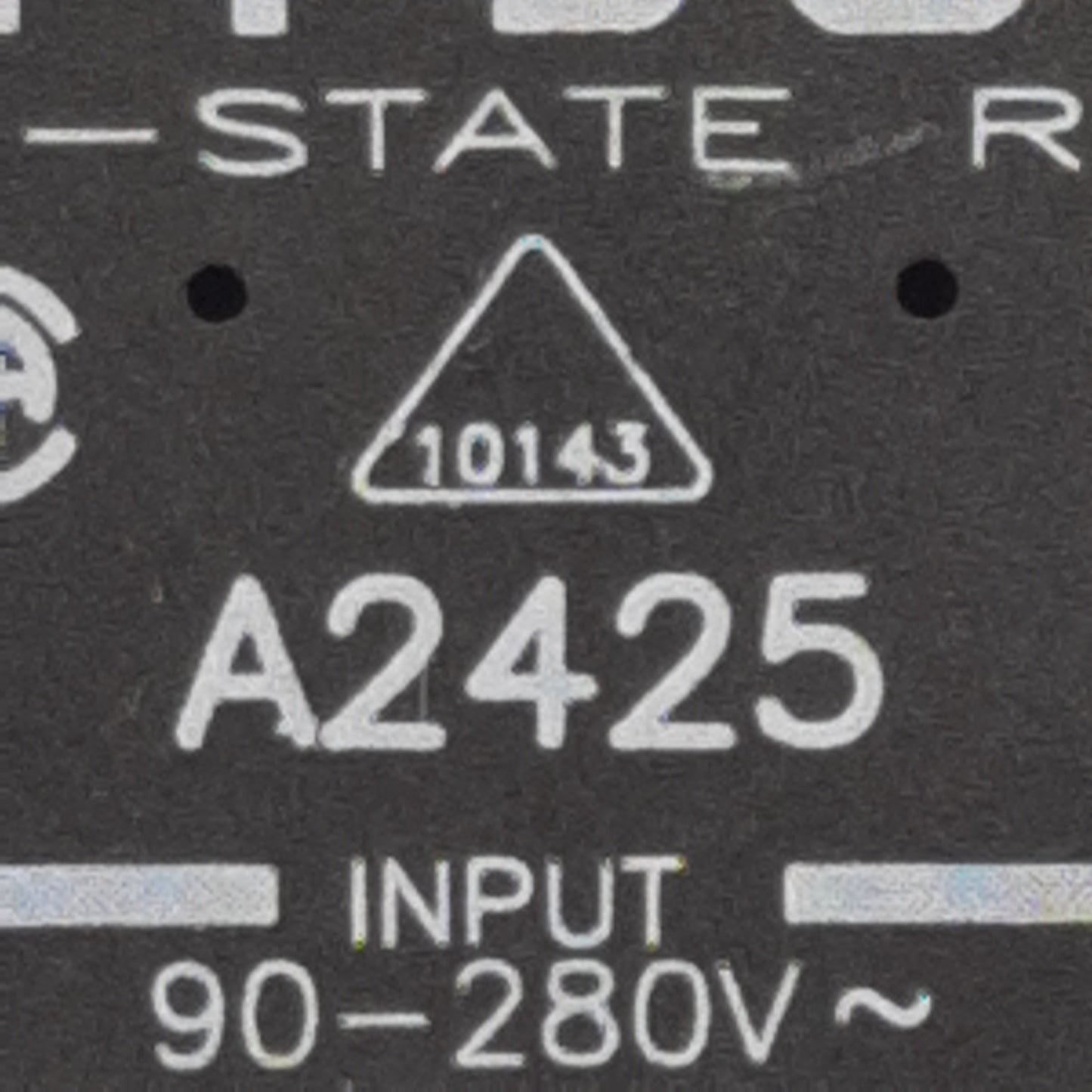 Used Crydom A2425 Solid-State Relay, SPST-NO, 90-280VAC 5-10mA In, 240VAC 25A Out